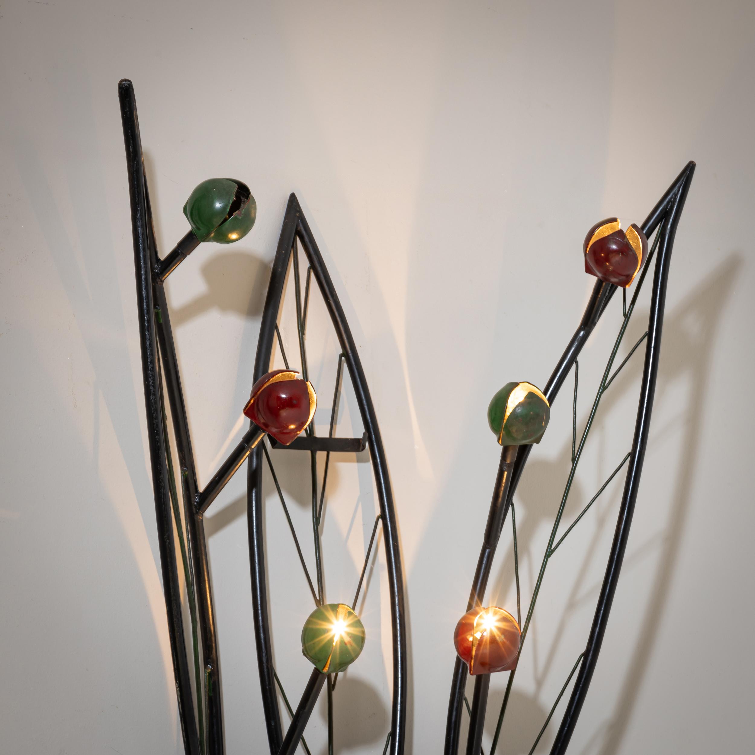 Mid-Century moderno Lampada da terra a forma di pianta, metà del XX secolo in vendita
