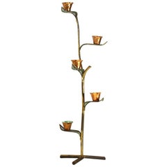 Vintage Plant Holder in Brass and Copper, 1950s