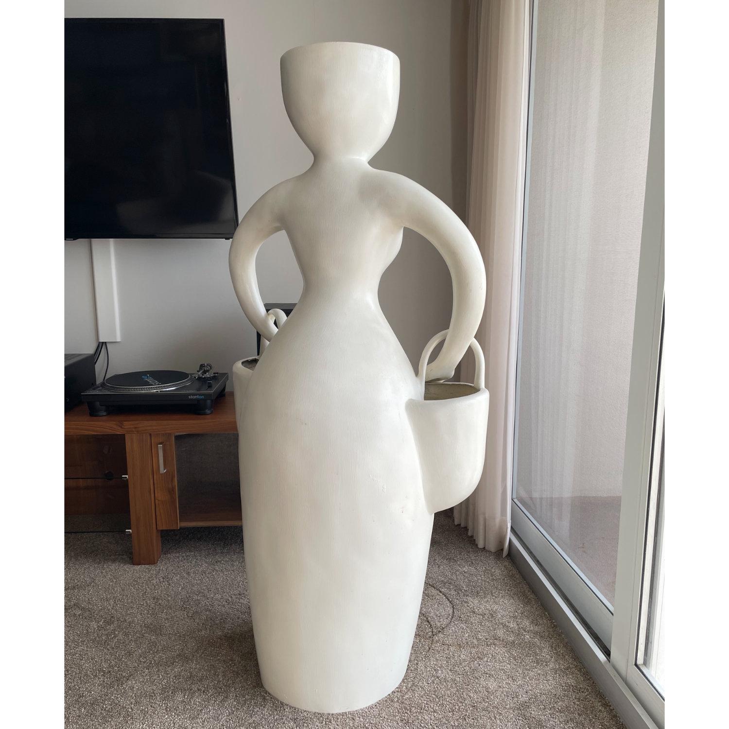 Plant Lady Maceta de Fibra de Vidrio Femenina de Tamaño Natural para Interior y Exterior finales del siglo XX en venta