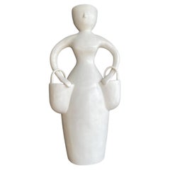 Plant Lady Maceta de Fibra de Vidrio Femenina de Tamaño Natural para Interior y Exterior