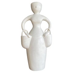 Plant Lady Lebensgröße Indoor Outdoor Figural Weiblich Fiberglas Pflanzer