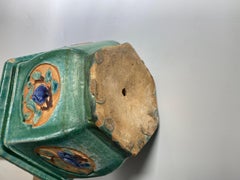 Porte-pots à plantes, terre cuite émaillée, couleur verte, France 1930