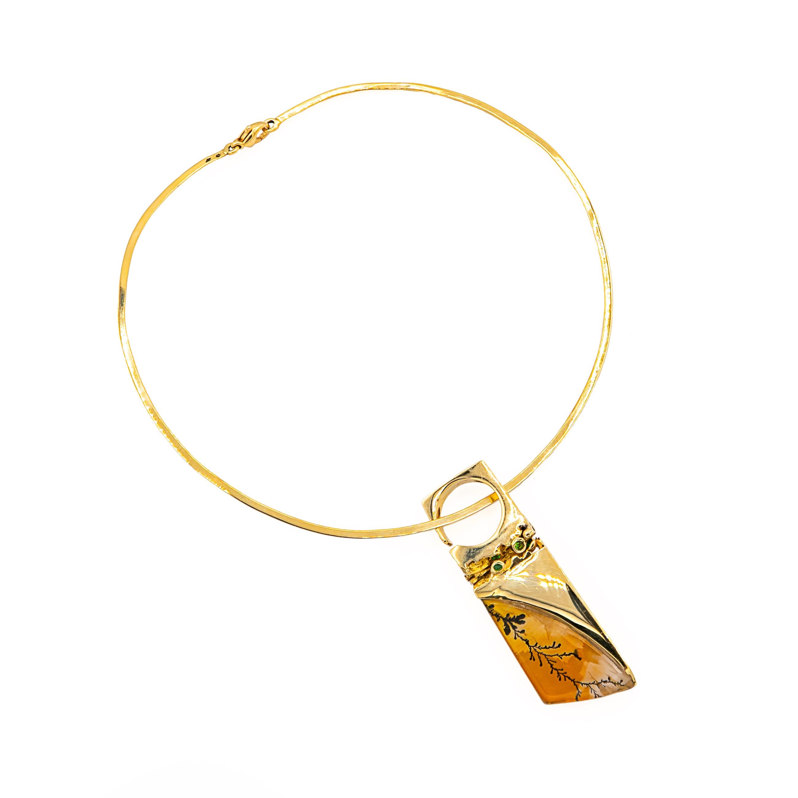Brilliant Cut Thierry Vendome Plant Ring and Pendant For Sale