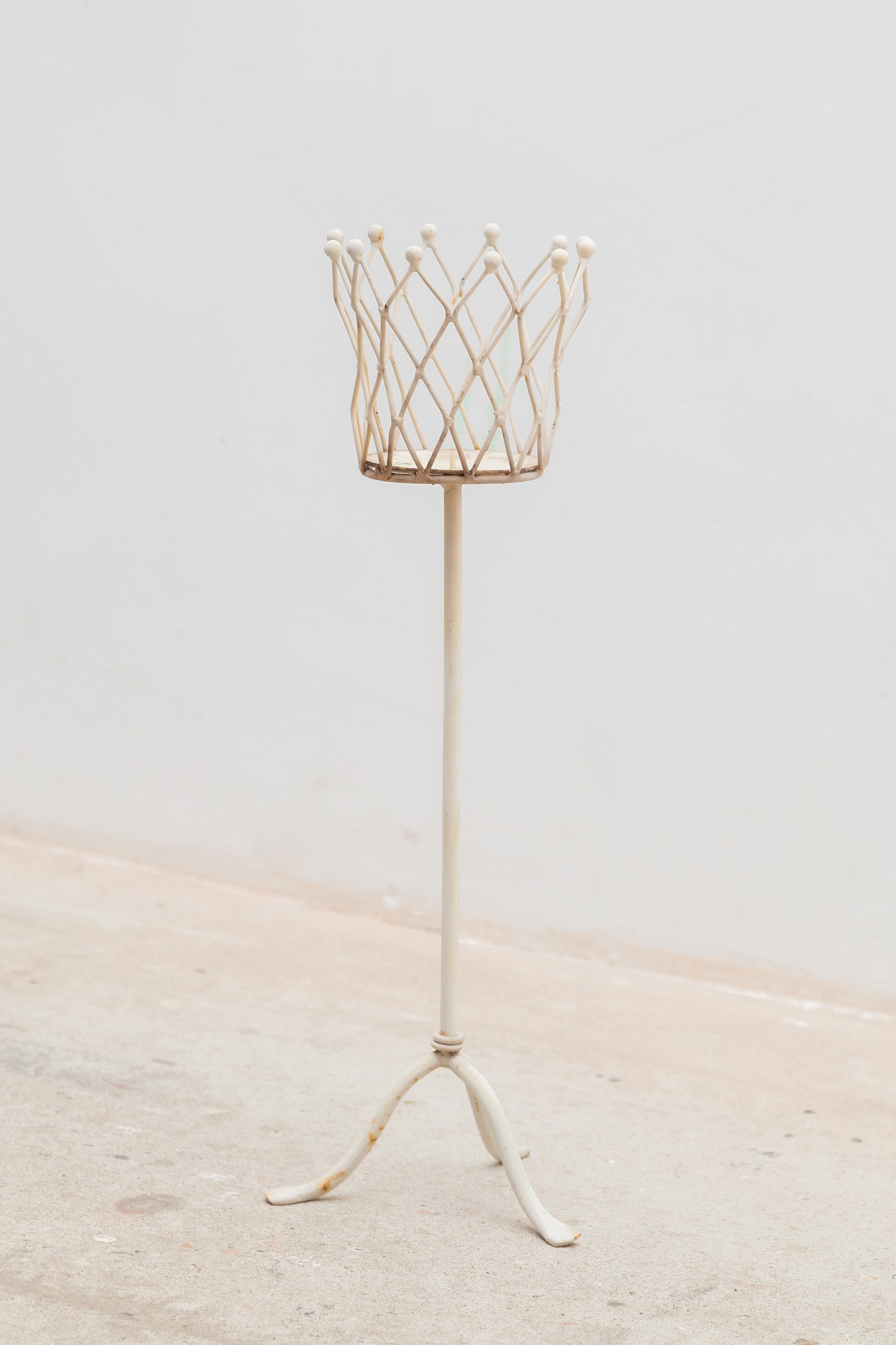 Mid-Century Modern Plant Stand, Jardiniere, Flower Stand, in Style of Mathieu Matégot For Sale