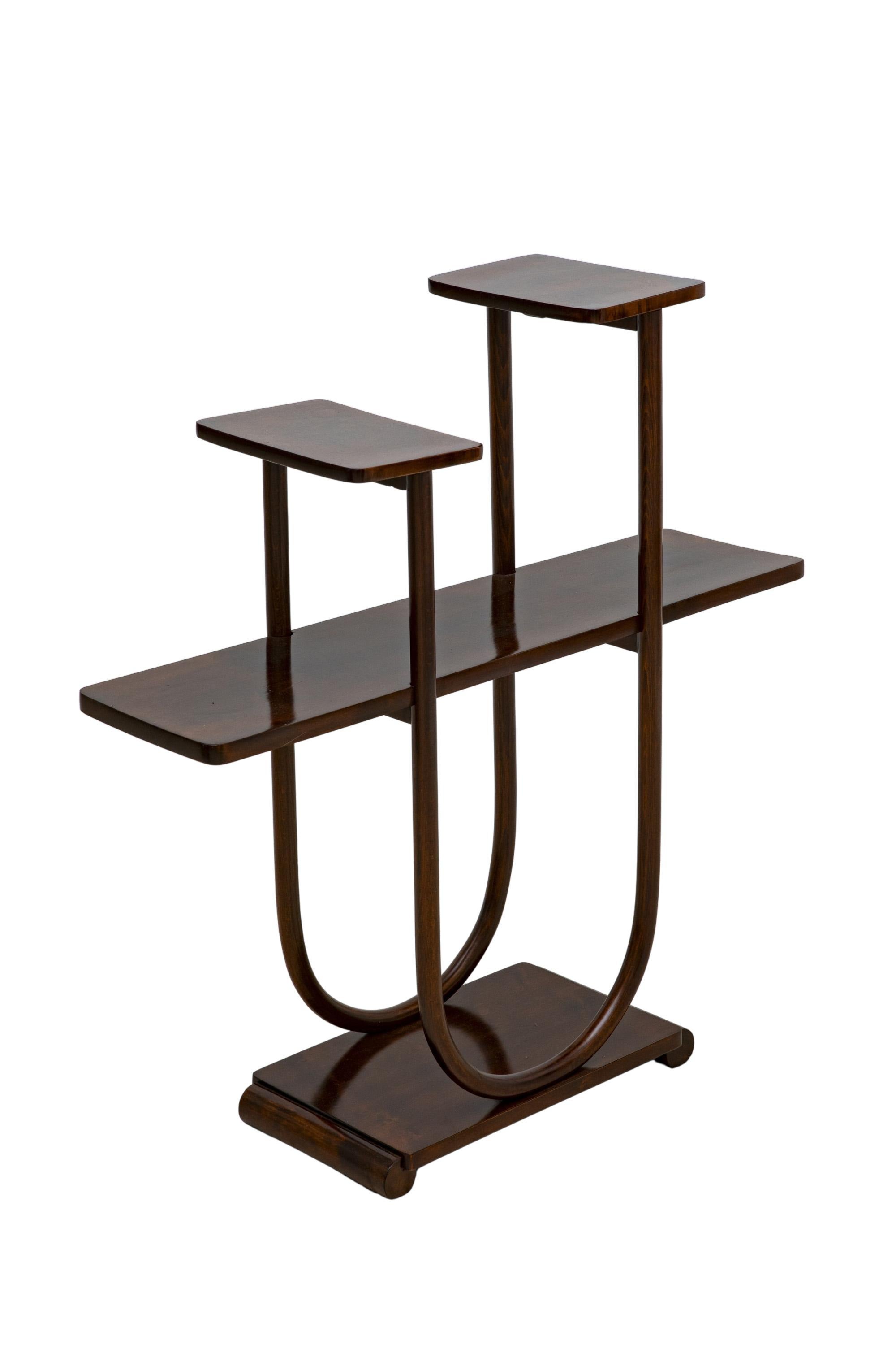 Plant stand, model D71, Thonet Mundus, Vienna 1930s

Material and technique: Beech bent and stained

Bib.: Thonet company catalogue from 1937, no. 3705 p. 23.

Keywords: 
Viennese Jugendstil, Art Nouveau, Art Deco, Vienna 1900, austria, beeach wood,