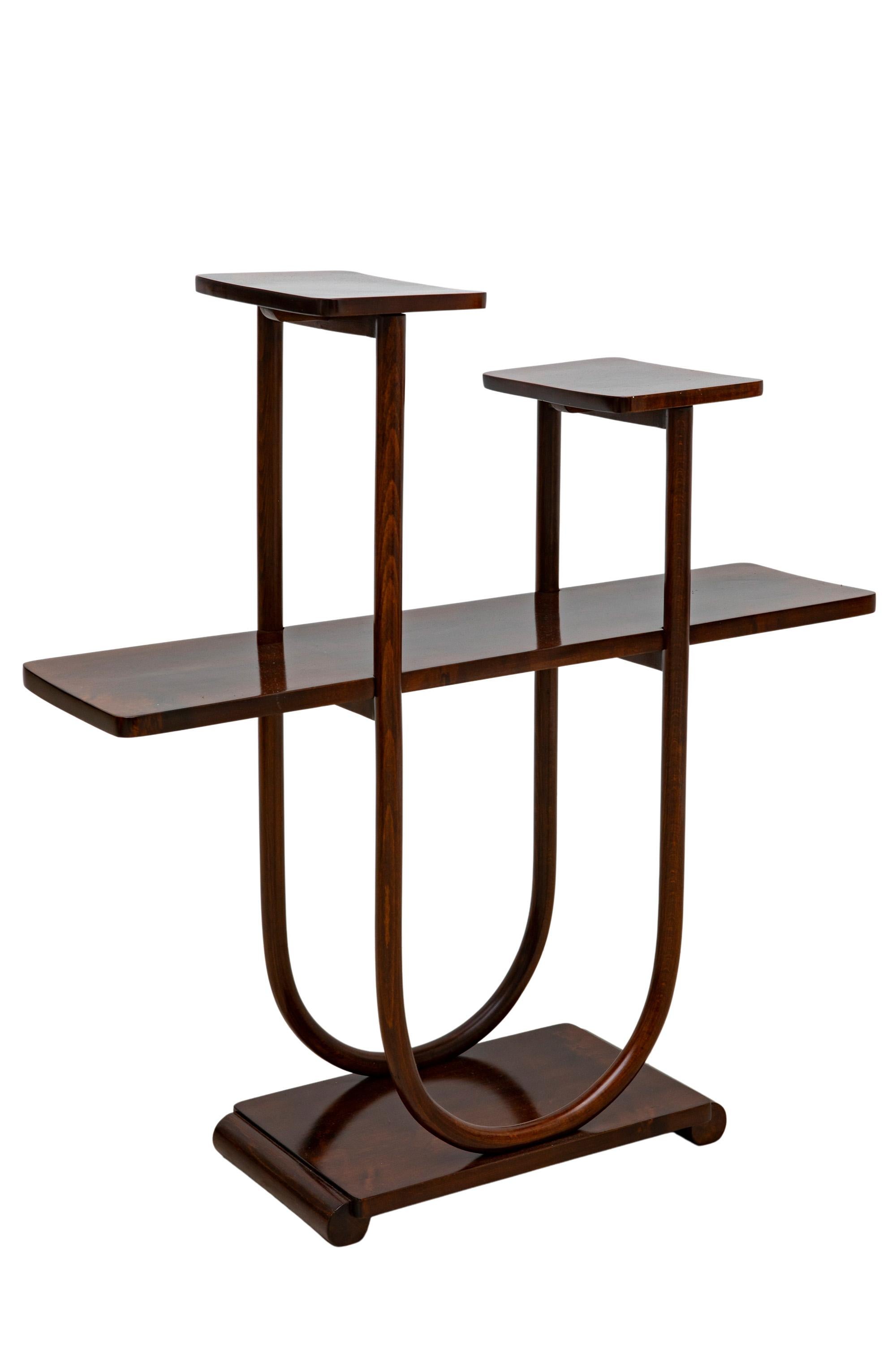 Stained Plant stand Thonet Mundus Jugendstil Furniture 1930s Wood Brown Bent Beech