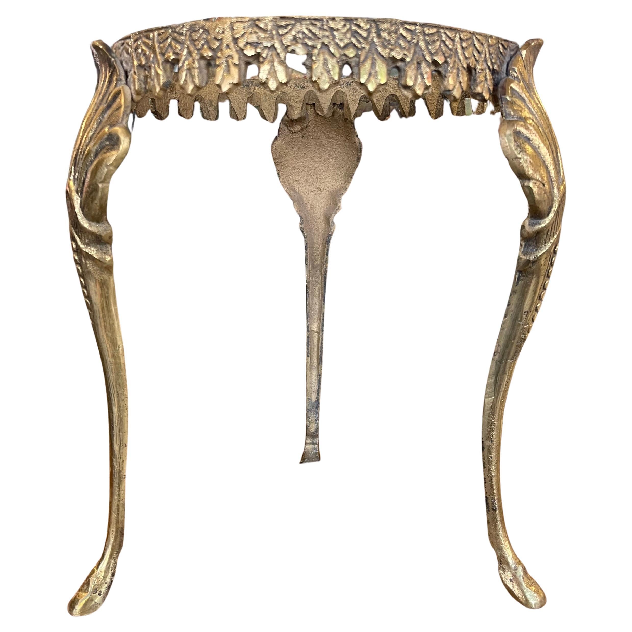 Plant Stand with Ornate Leaf and Shell Motifs For Sale