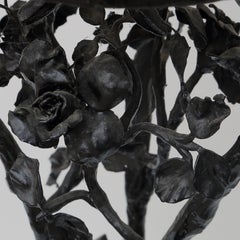 Table à plantes en fer forgé, avec décorations florales (1900)