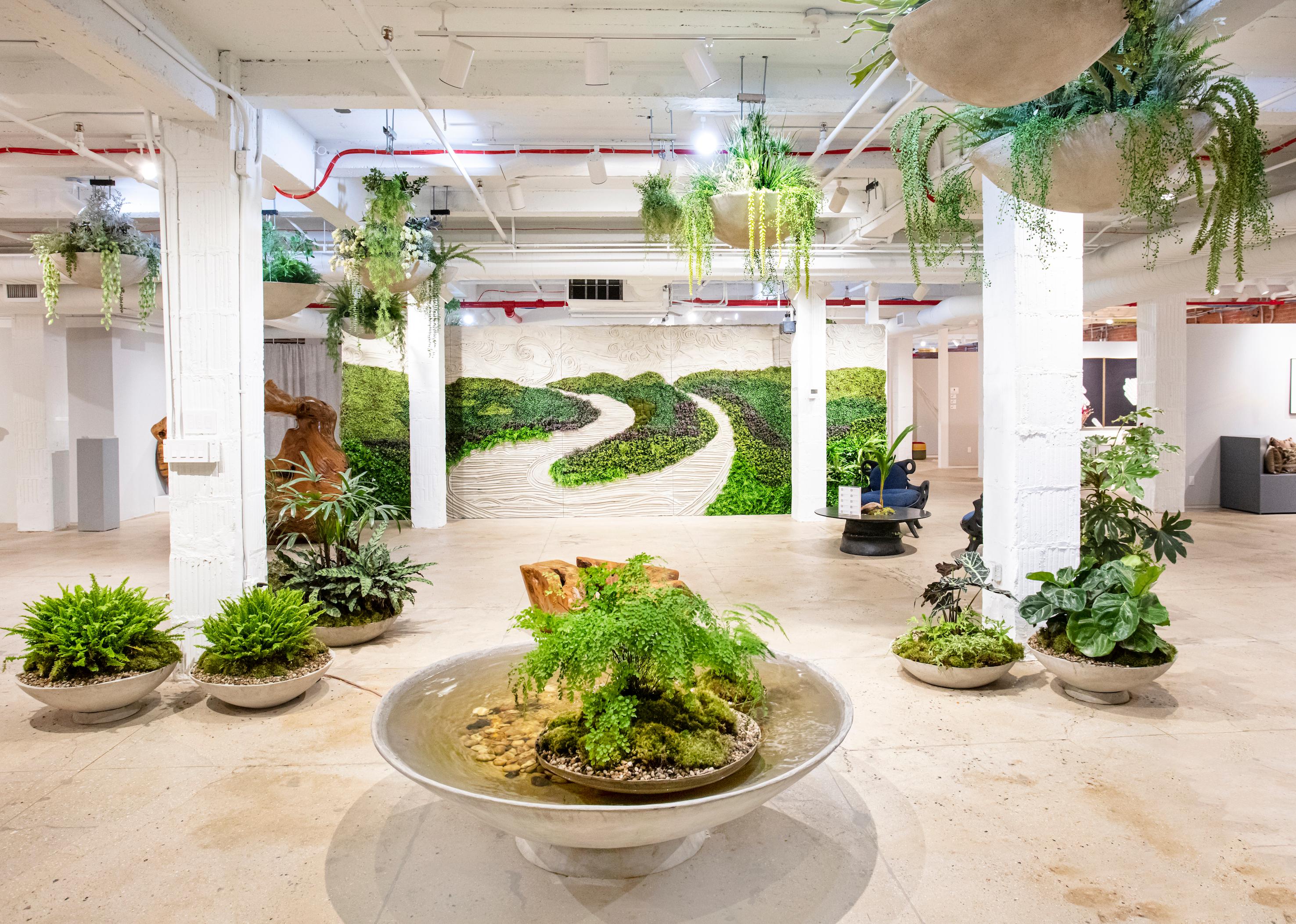 XXIe siècle et contemporain Paysage mural en béton à plantes OPIARY « personnalisable » Prix par m2 en vente