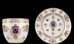 Planter and Decorative Dish Attributed to Samson & Cie, France, Circa 1880