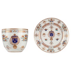 Pflanzgefäß und dekorative Schale, Samson & Cie zugeschrieben, Frankreich, um 1880