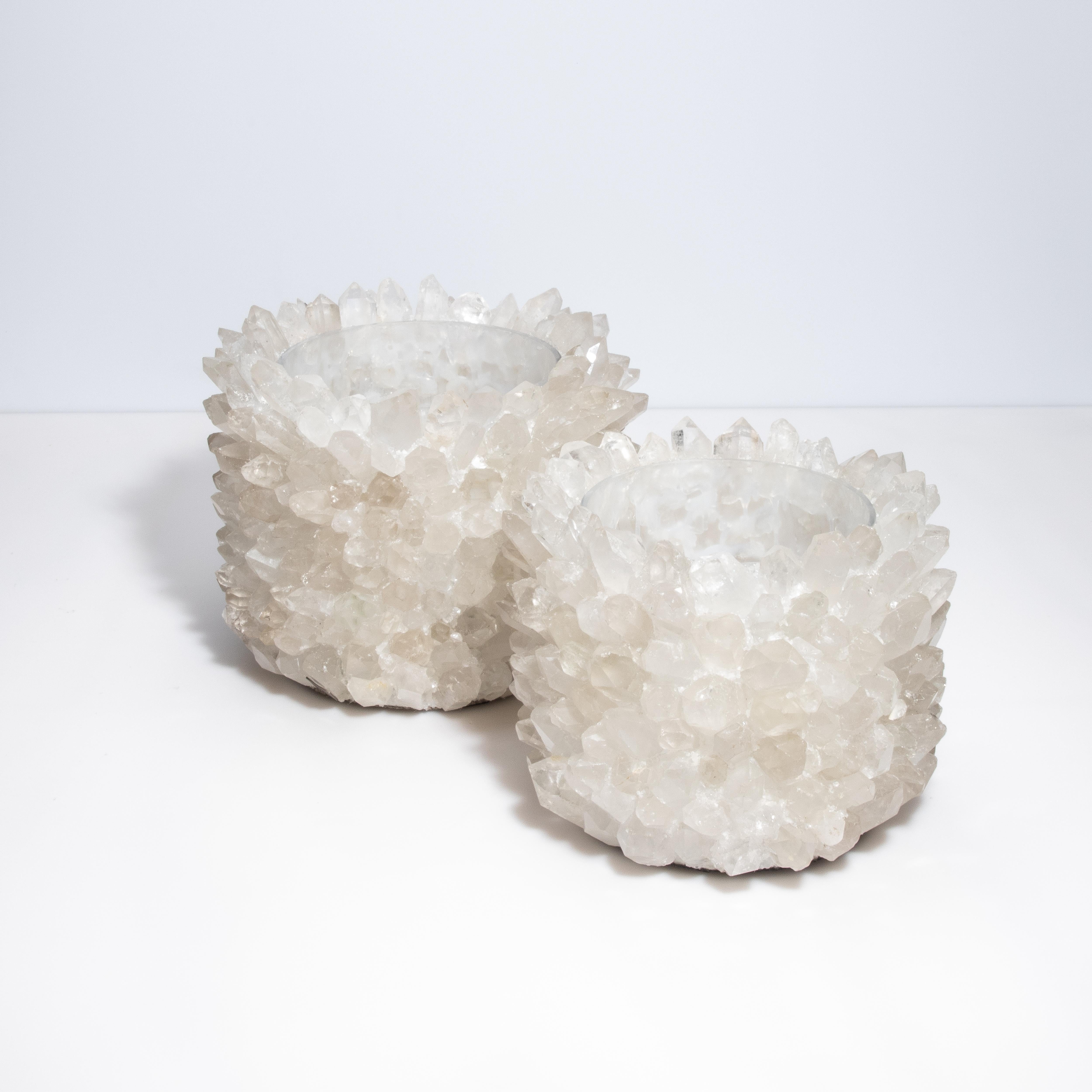 Planter Bowl Classic in Clear Quartz For Sale 3
