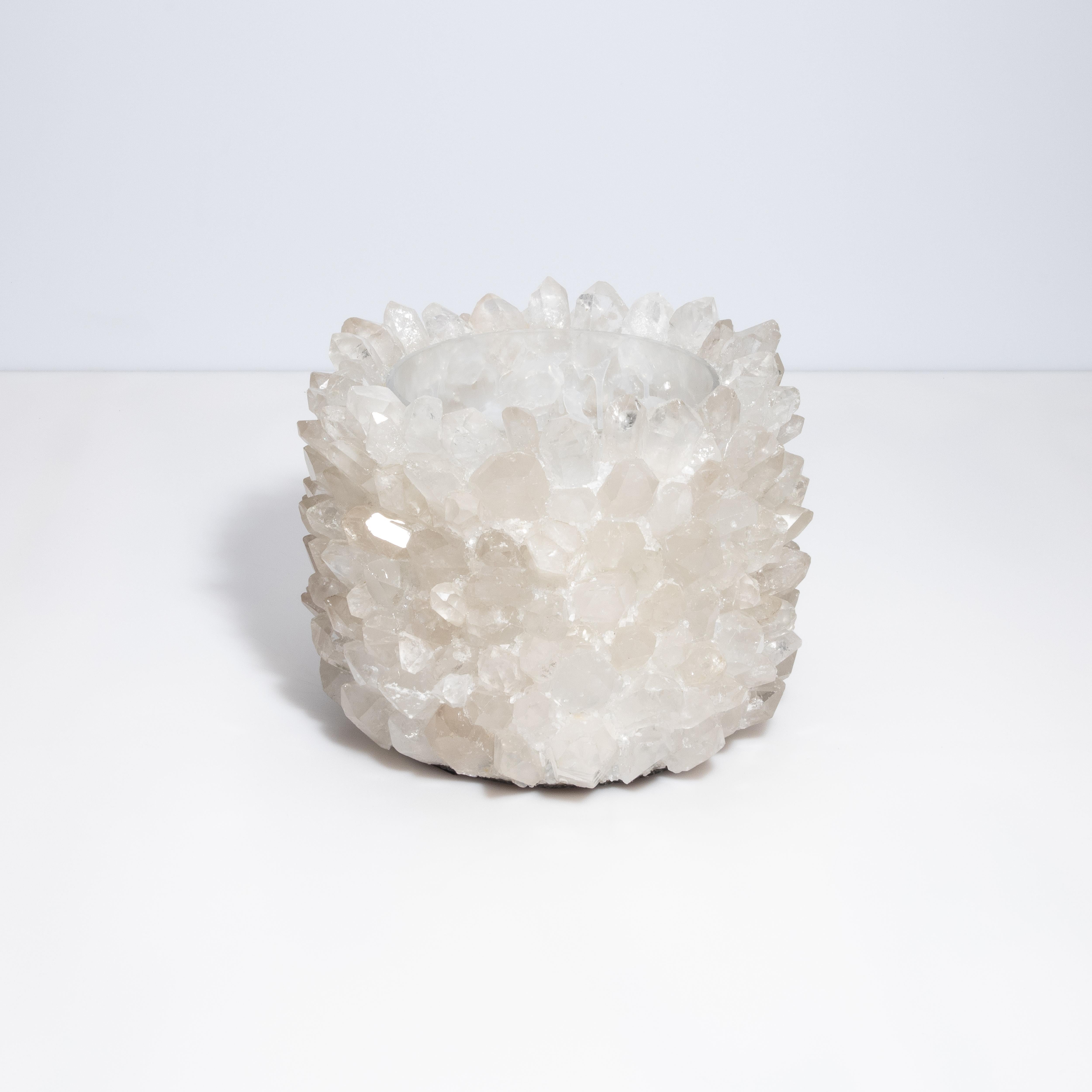 Indulge in the captivating allure of Kathryn McCoy's Rock Crystal Collection, a masterpiece that seamlessly blends nature's raw beauty with exquisite craftsmanship. Available in various sizes and customizable with a selection of different rock