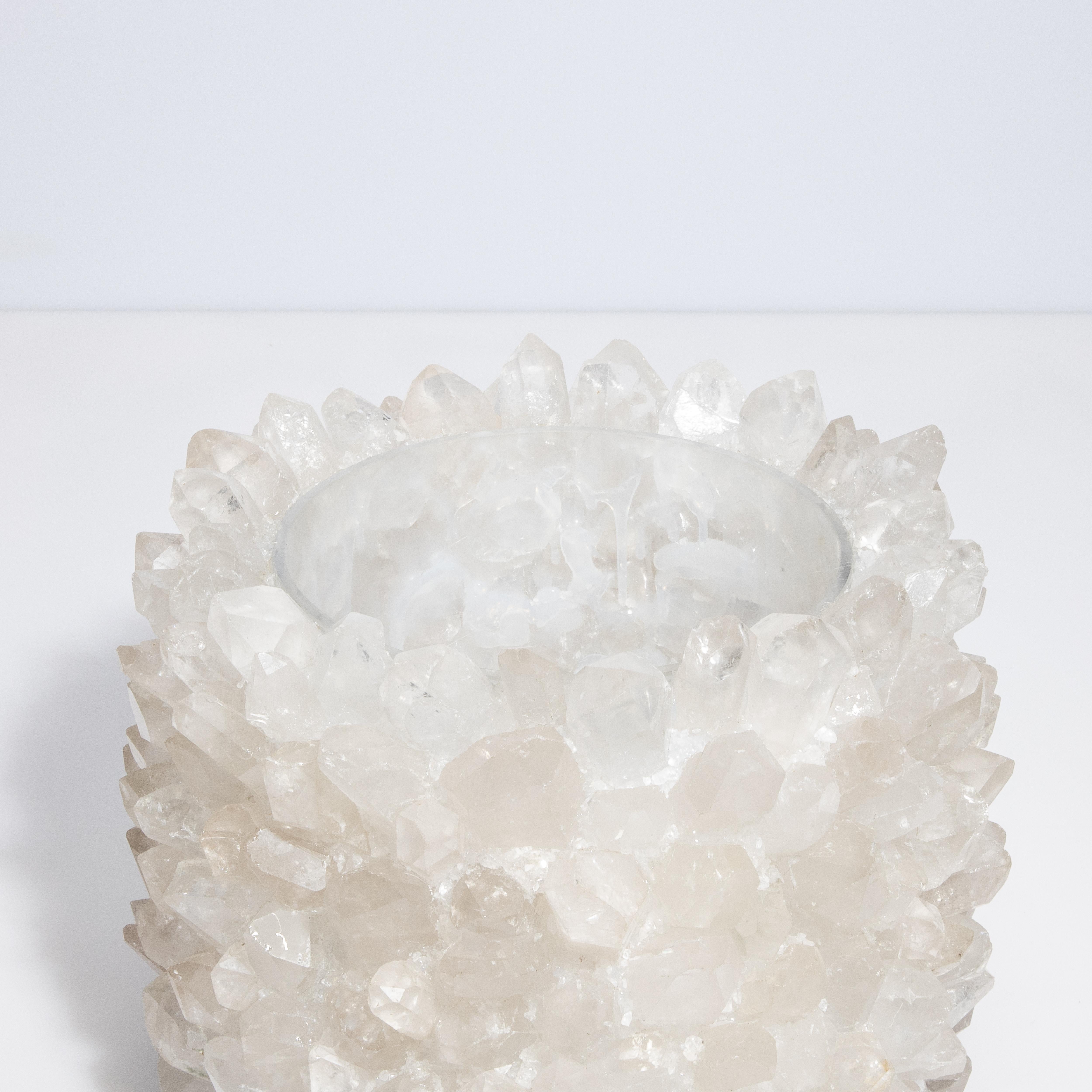 American Planter Bowl Classic in Clear Quartz For Sale