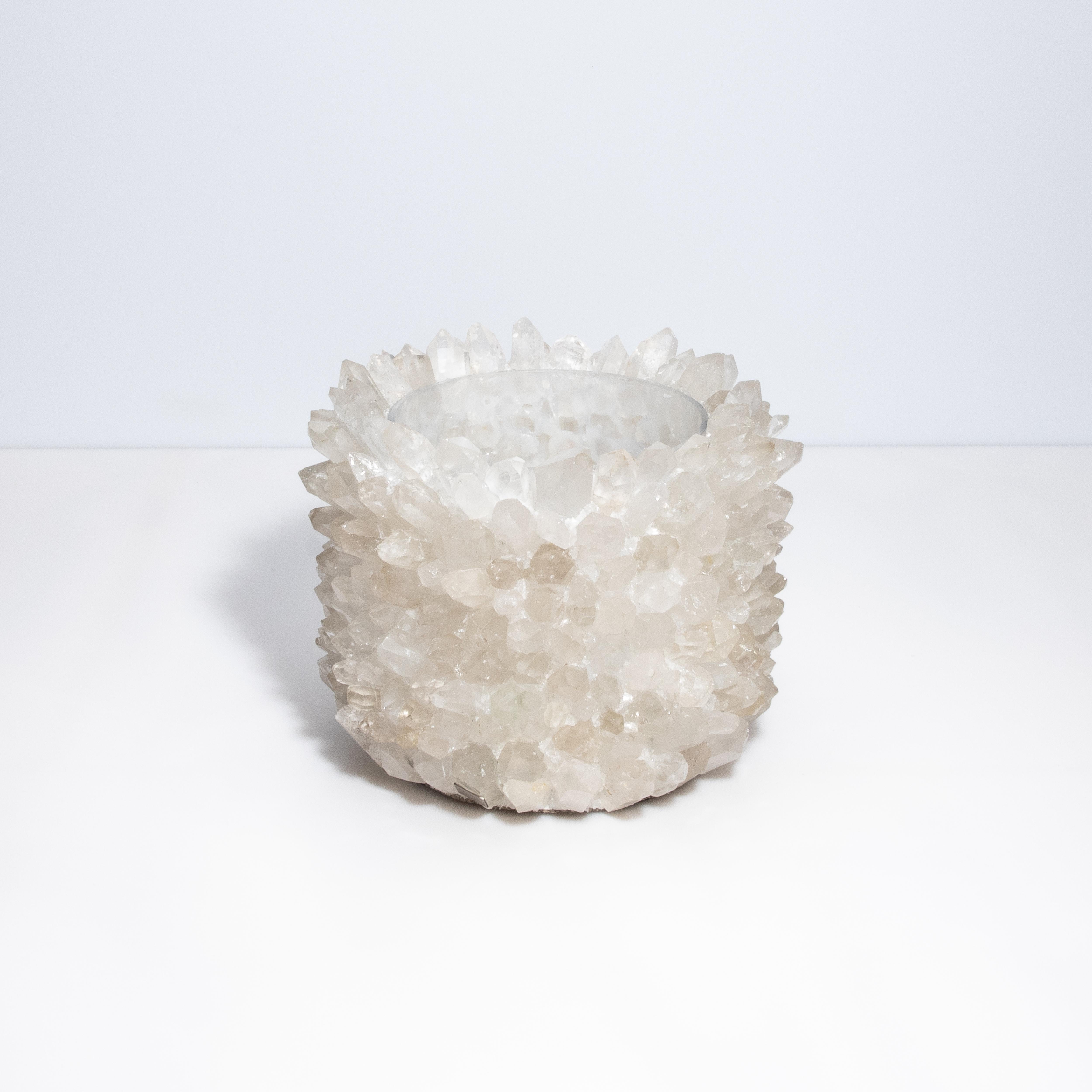 Indulge in the captivating allure of Kathryn McCoy's Rock Crystal Collection, a masterpiece that seamlessly blends nature's raw beauty with exquisite craftsmanship. Available in various sizes and customizable with a selection of different rock