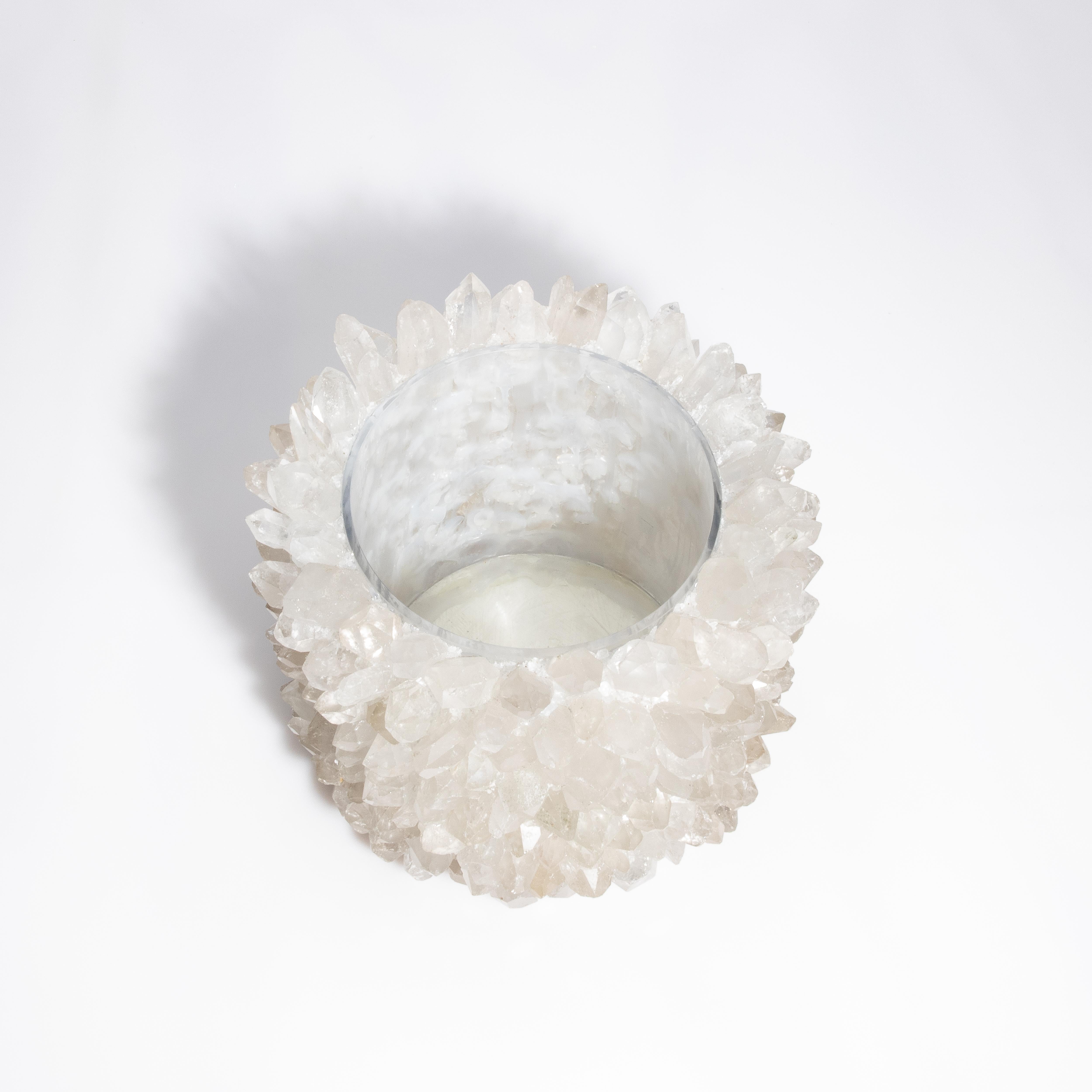 Modern Planter Bowl Grande in Clear Quartz