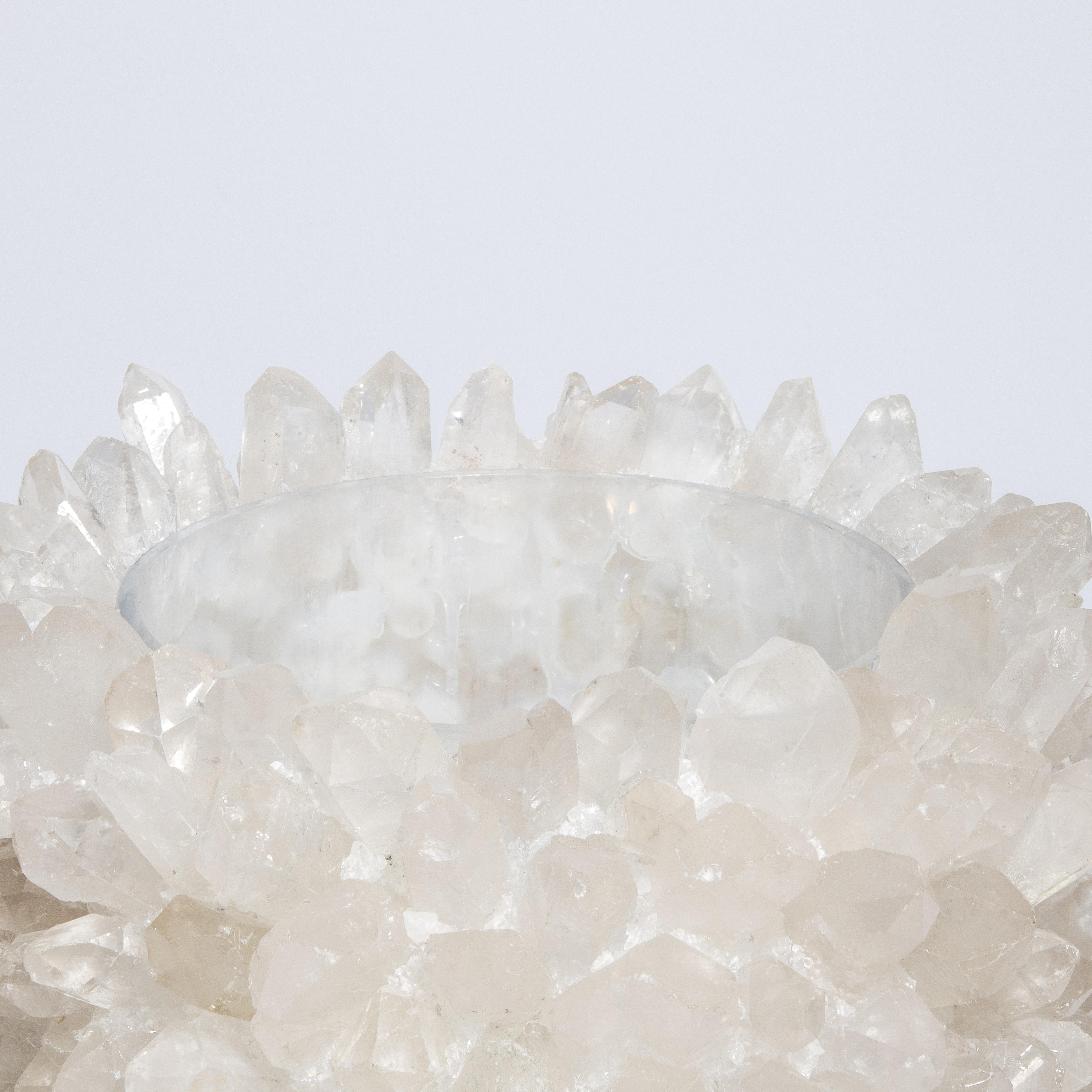 Hand-Crafted Planter Bowl Grande in Clear Quartz