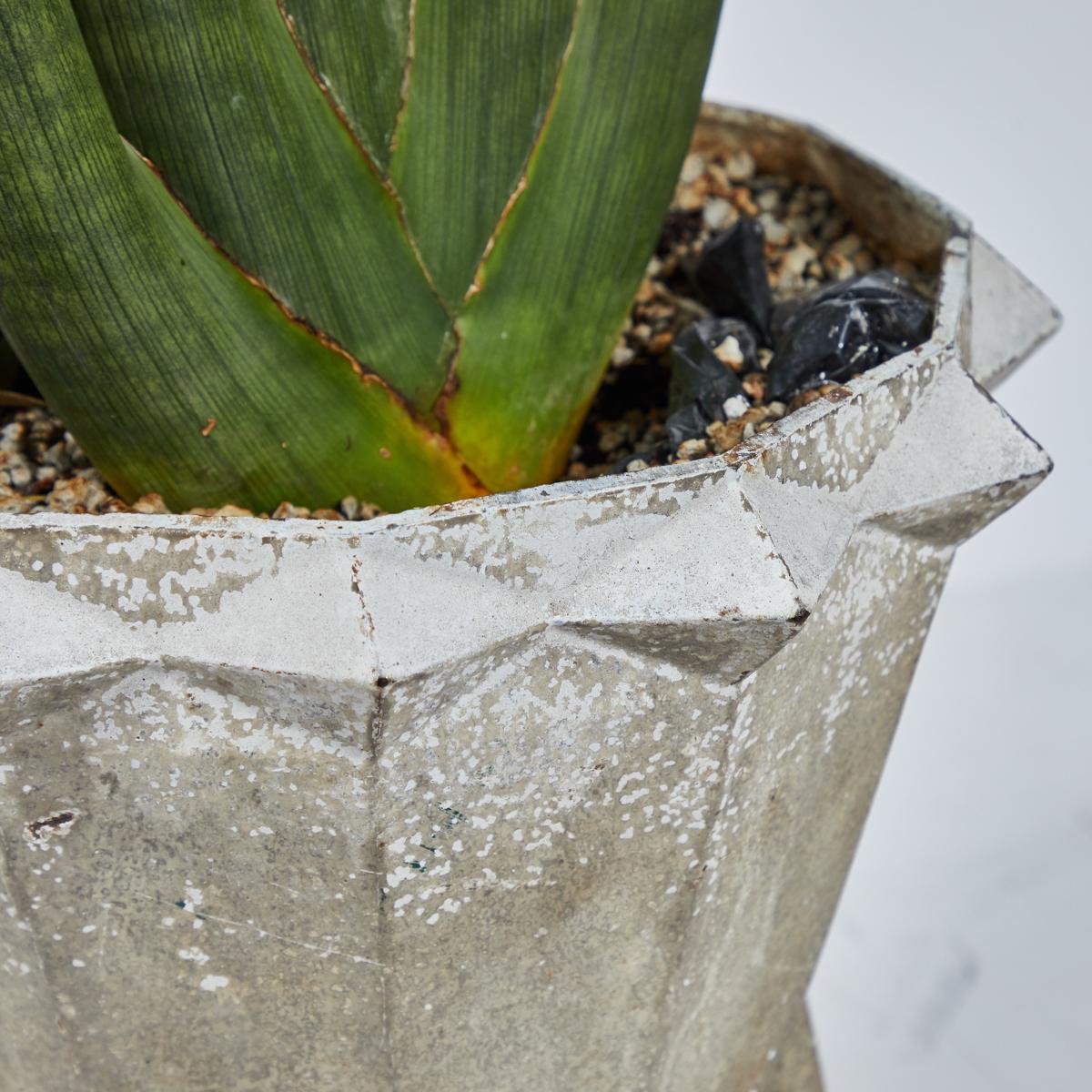 19th Century Enameled Metal Planter In Good Condition In Los Angeles, CA