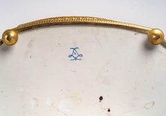 Planter in Sèvres Porcelain with Its Tray in Ice and Golden Bronze