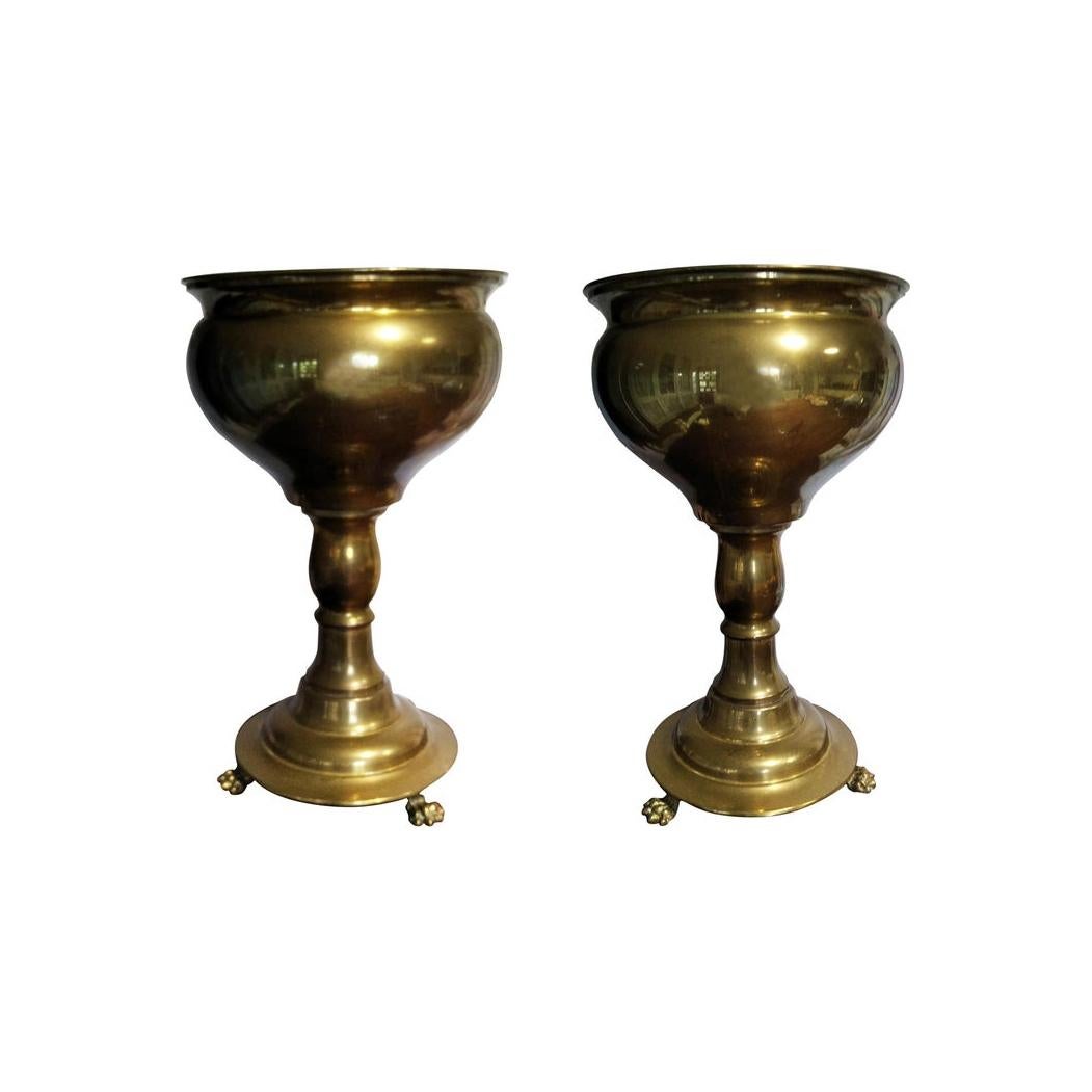 Pair of Planters, Cachepots and Jardinières Bronze Cup with Early 20th Century 4