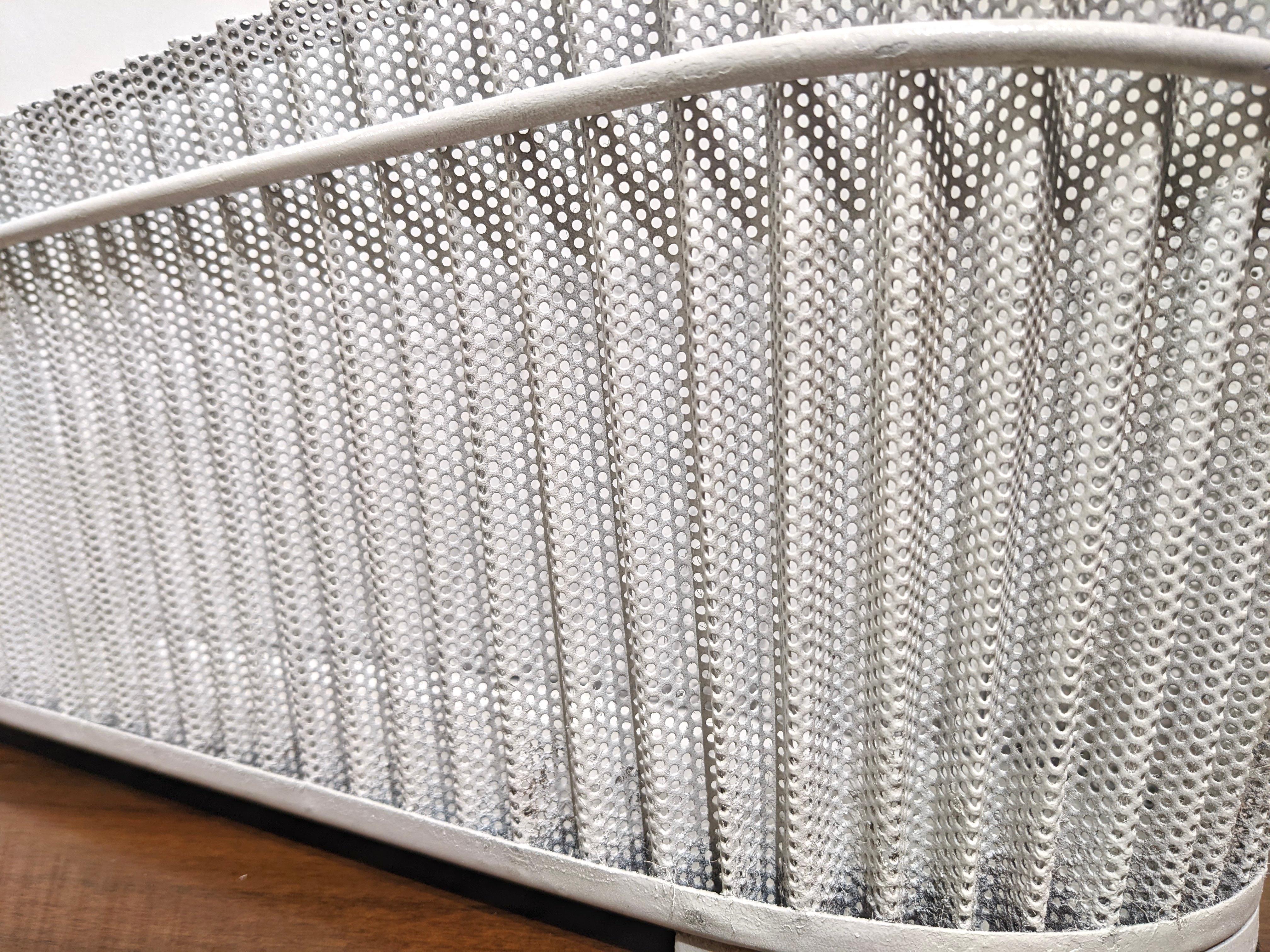 Planter in White Perforated Sheet Metal by Mathieu Matégot For Sale 3