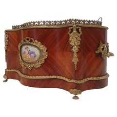 Planter Napoleon III Period - Sèvres Porcelain - Rosewood 
Bronze, 19th