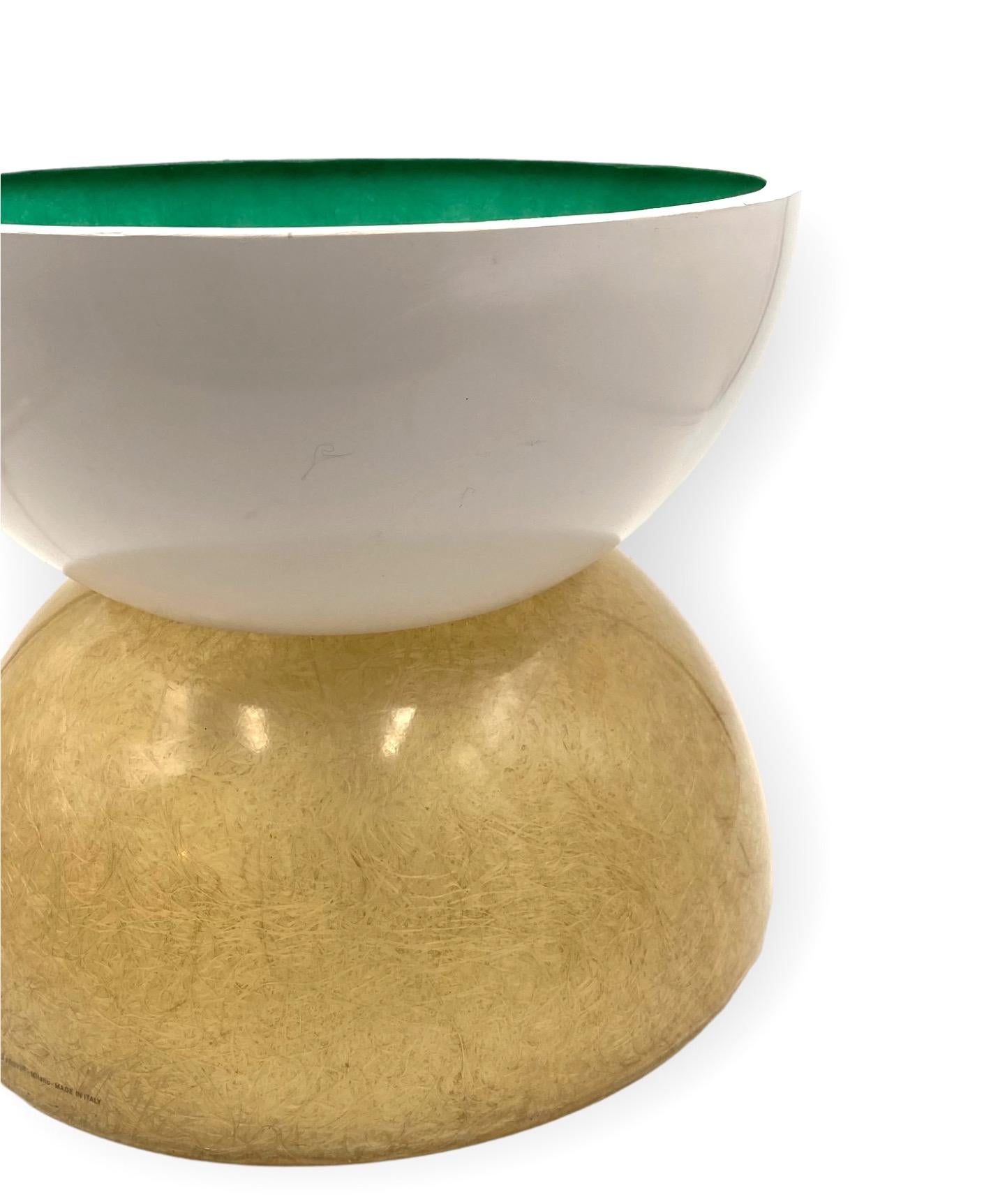 Planter / Pot fiberglass lamp, Luci Milano Italy, 1970s For Sale 5