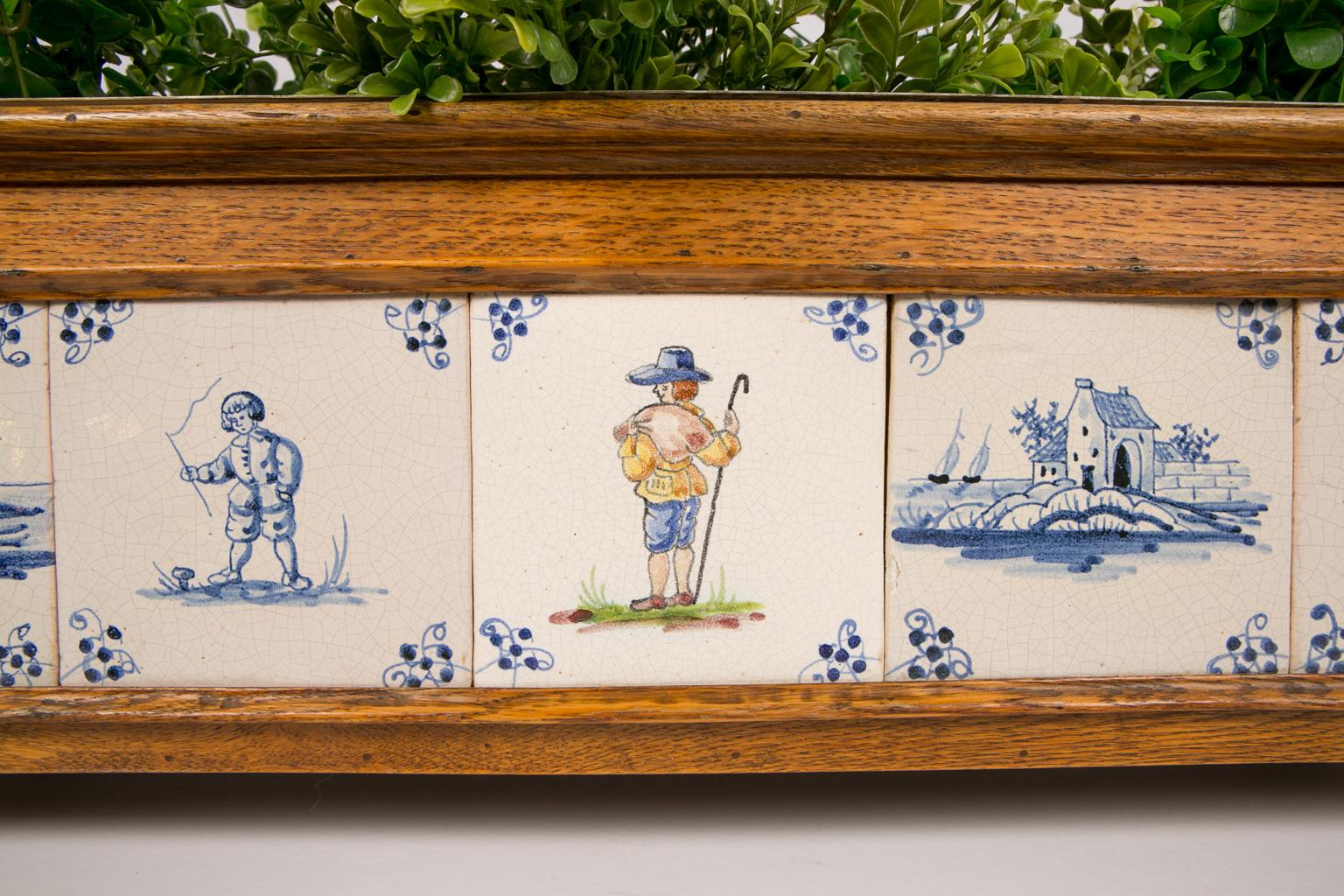 Planter with Dutch Delft Tiles from the 18th Century 4