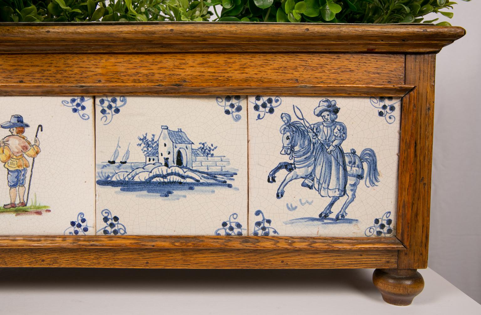 Planter with Dutch Delft Tiles from the 18th Century 5