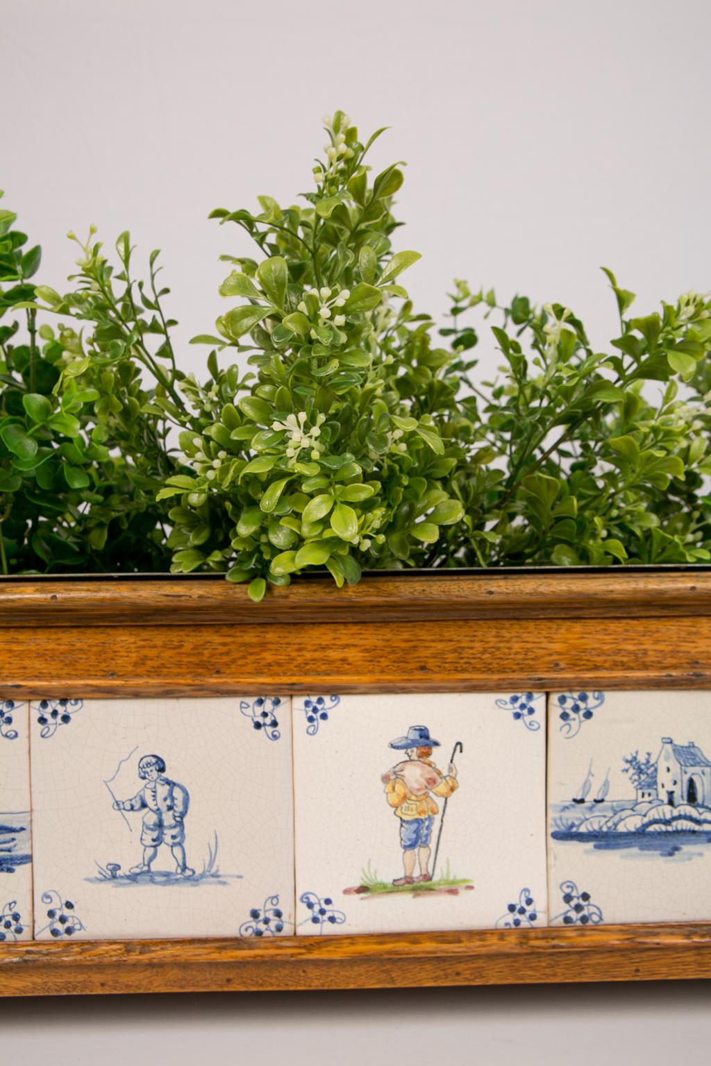 Planter with Dutch Delft Tiles from the 18th Century 6