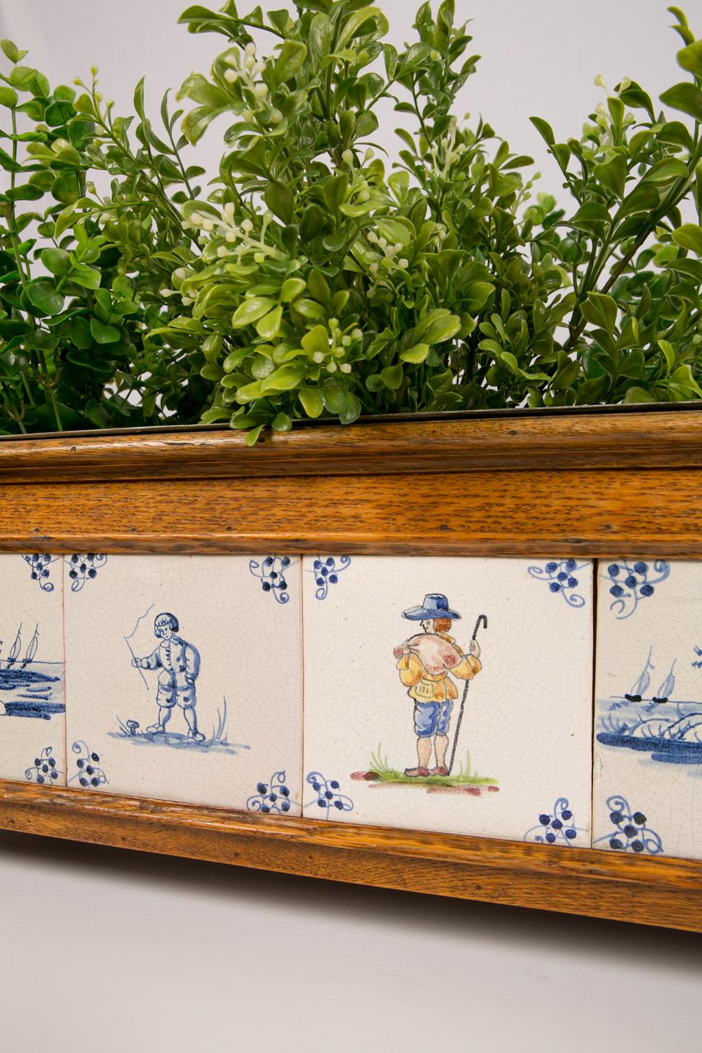 Planter with Dutch Delft Tiles from the 18th Century 7