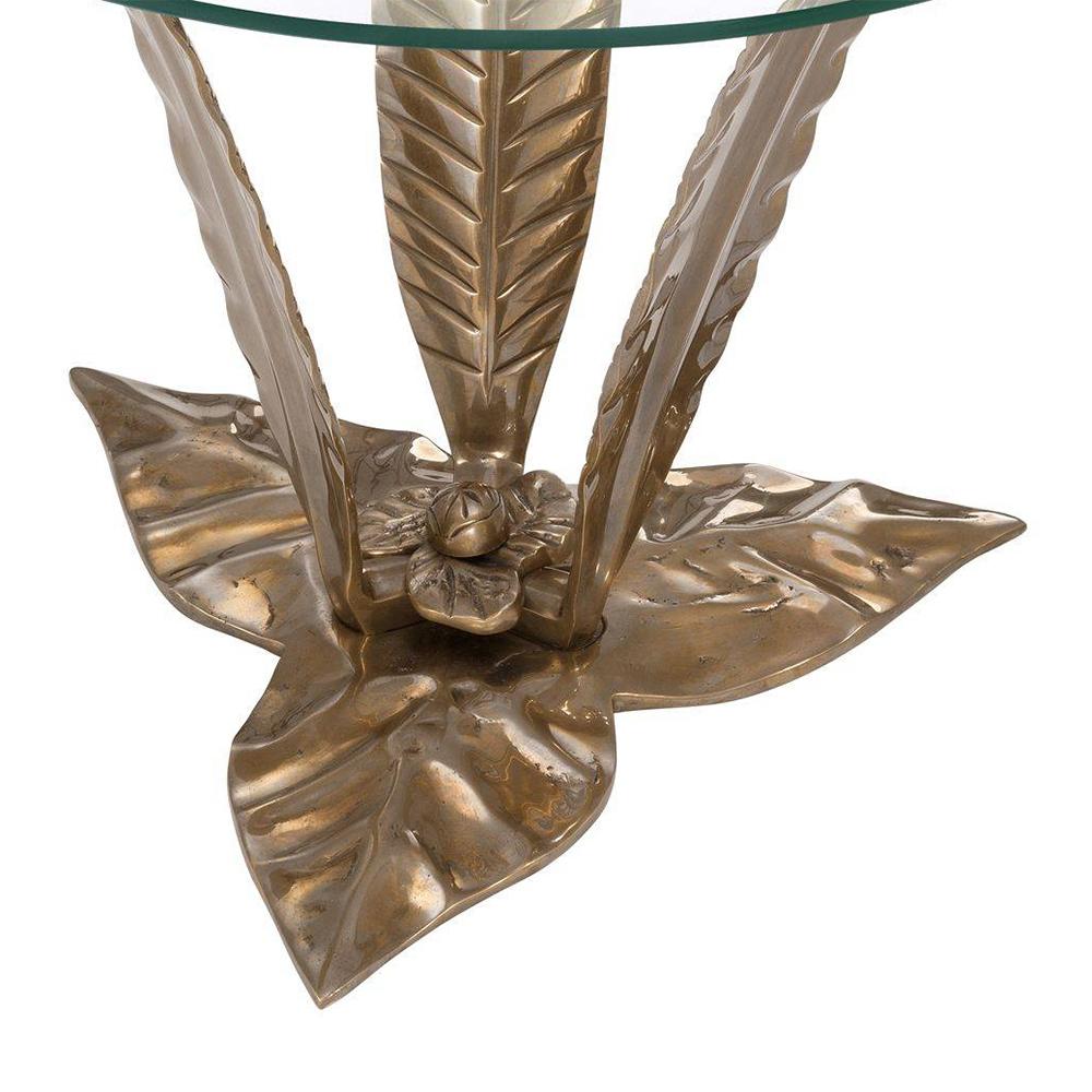 Contemporary Planting Side Table in Solid Brass