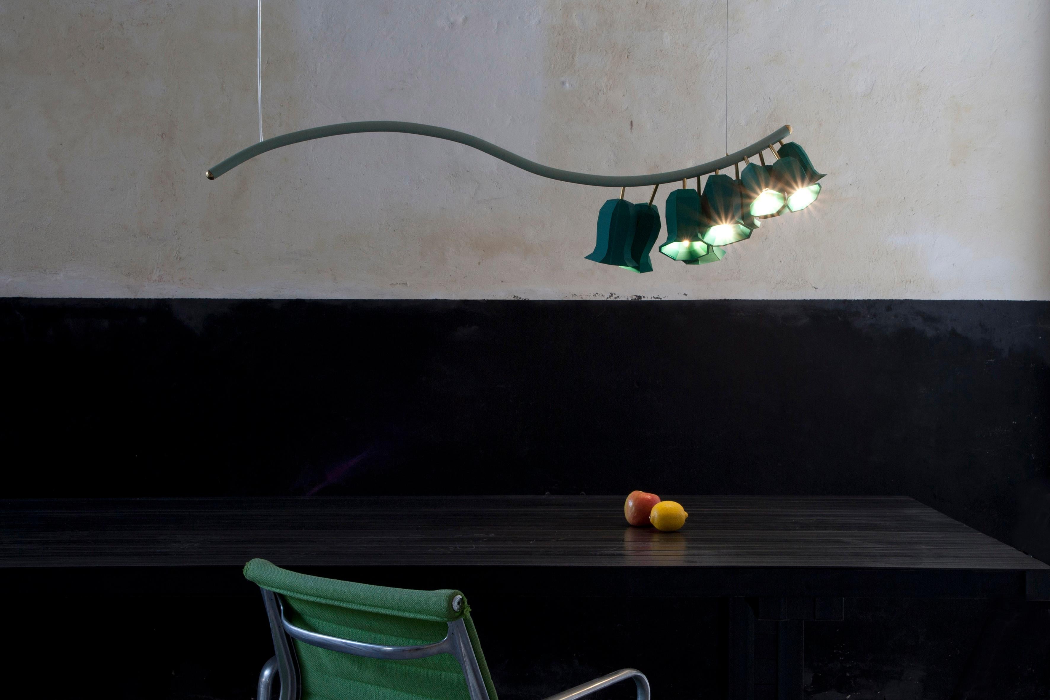 Plant lamps is a lighting collection that takes great inspiration by nature and the close observation of its wonderful shapes. The making process is the results of the combination of different creative approaches. Starting with watercolour drawings,