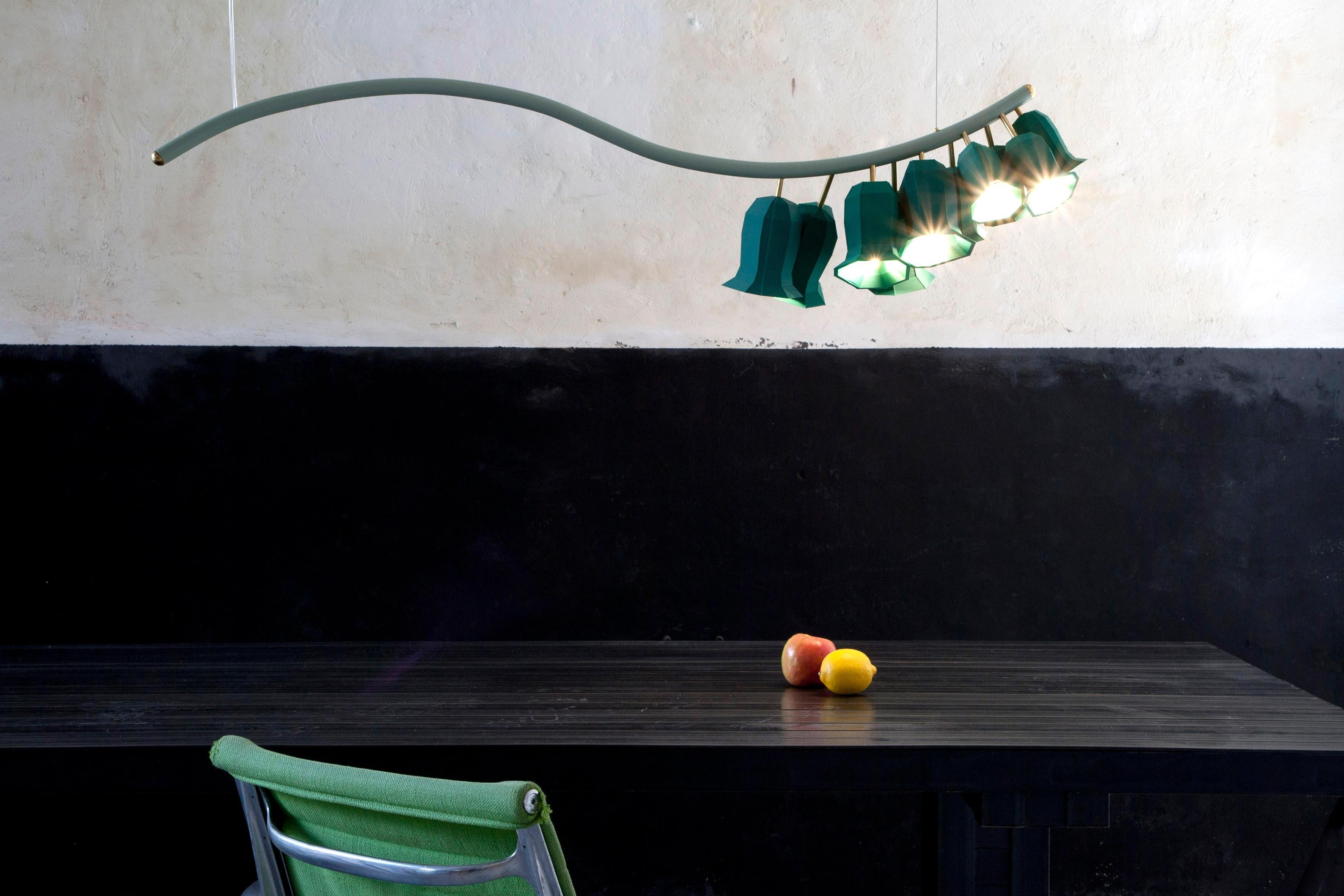 Modern Plantlamp Suspension Green For Sale