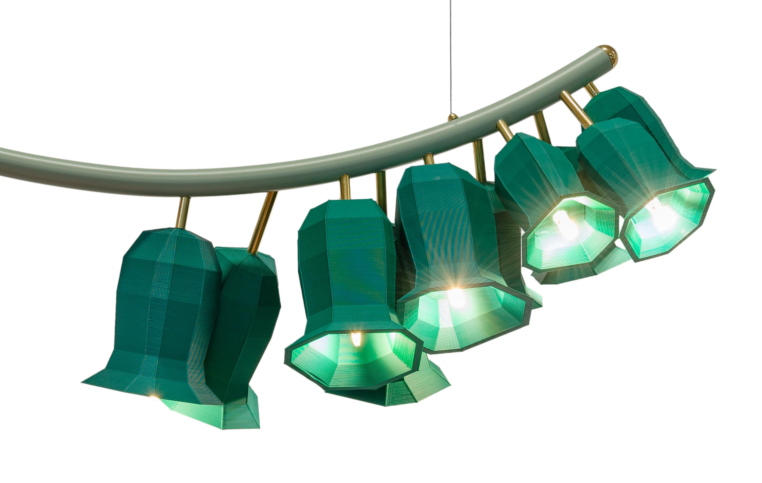 Dutch Plantlamp Suspension Green For Sale