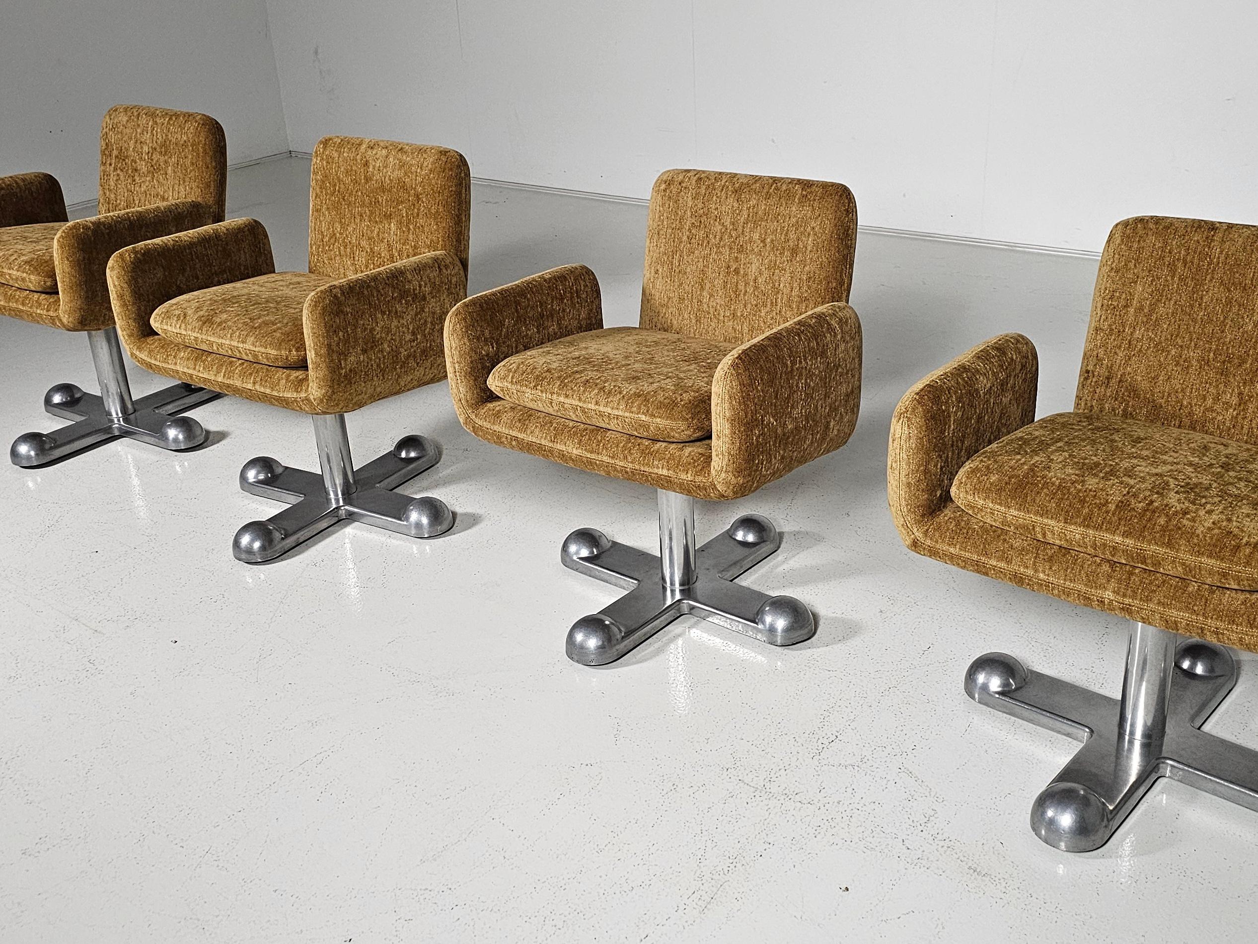 European Planula Swivel Desk Arm Chairs by Perry King and Santiago Miranda, 1970s