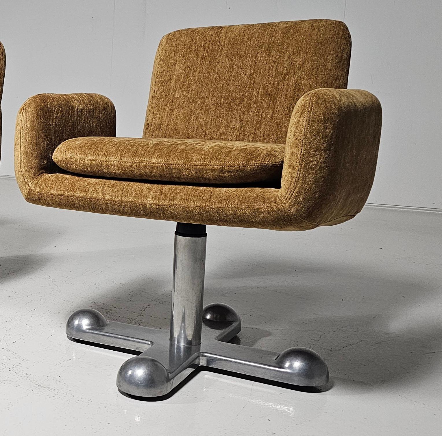 Late 20th Century Planula Swivel Desk Arm Chairs by Perry King and Santiago Miranda, 1970s