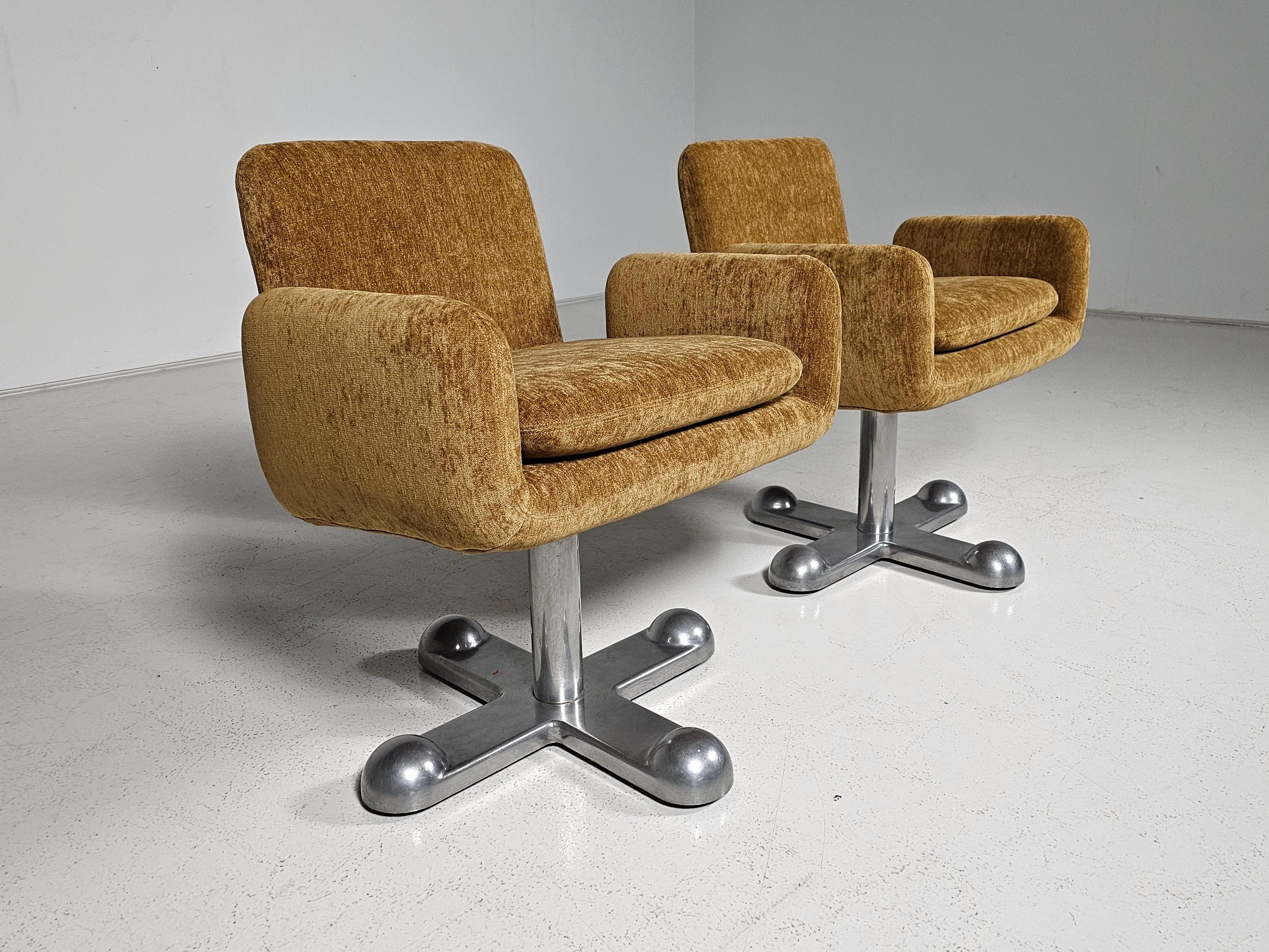 Planula Swivel Desk Arm Chairs by Perry King and Santiago Miranda, 1970s 1