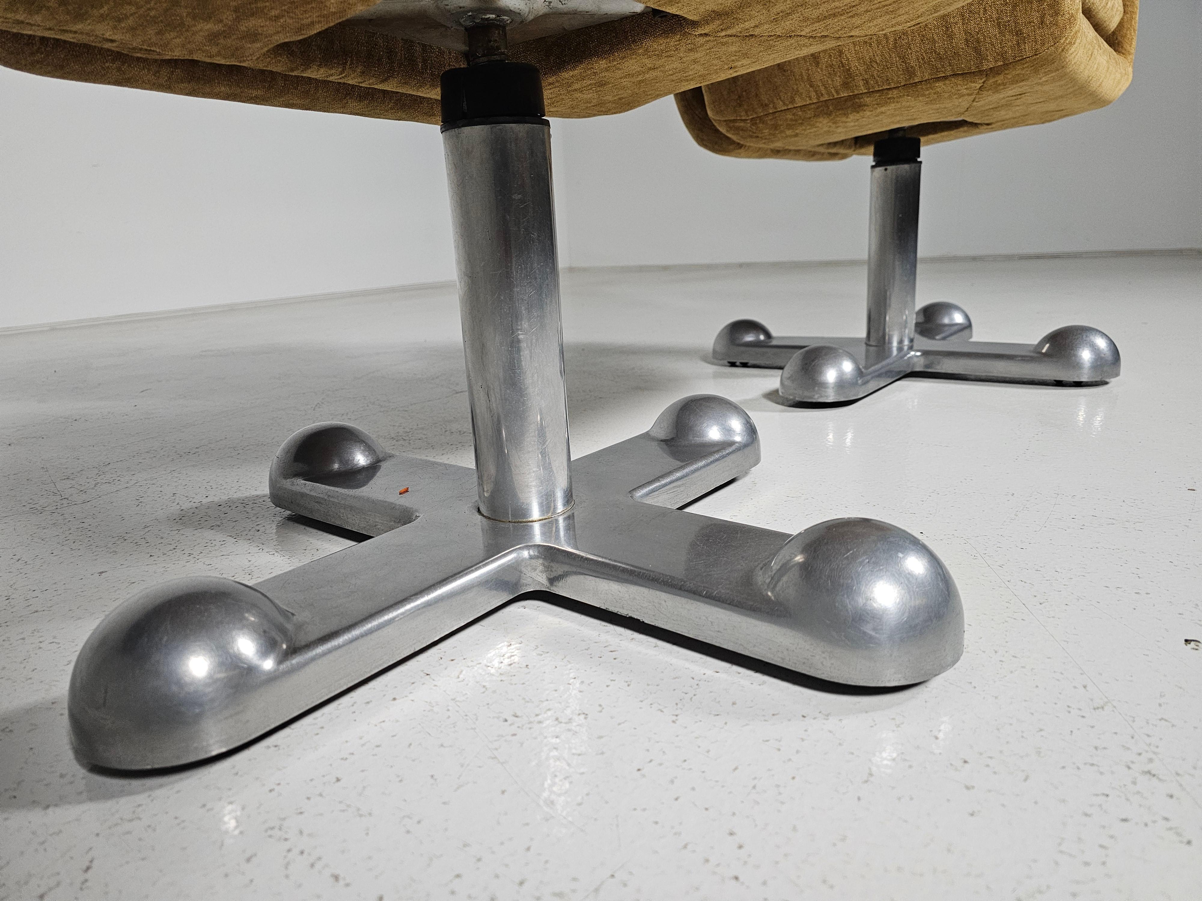 Planula Swivel Desk Arm Chairs by Perry King and Santiago Miranda, 1970s 2