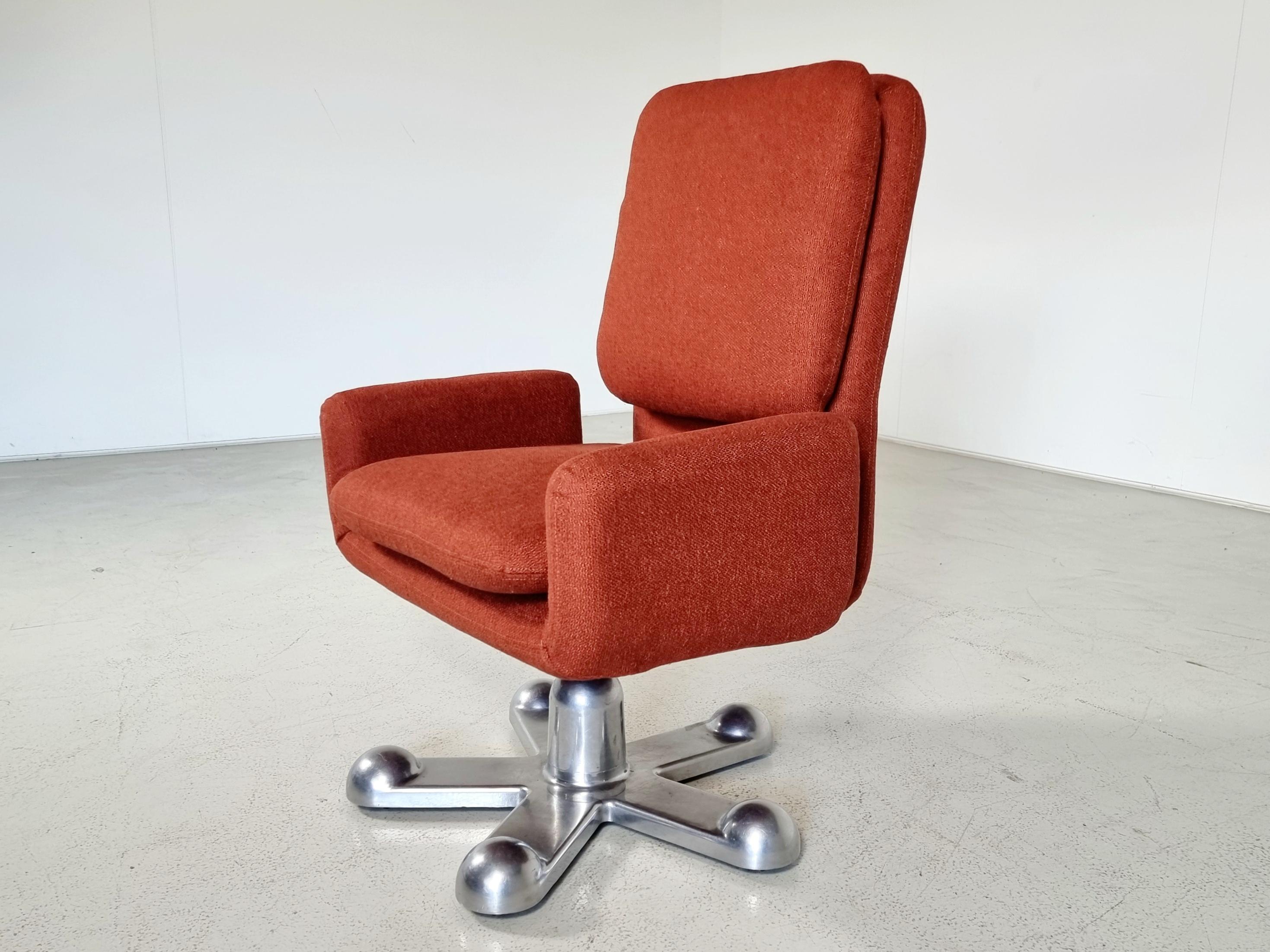 Mid-Century Modern Planula Swivel Desk Chair by Perry King and Santiago Miranda, 1970s