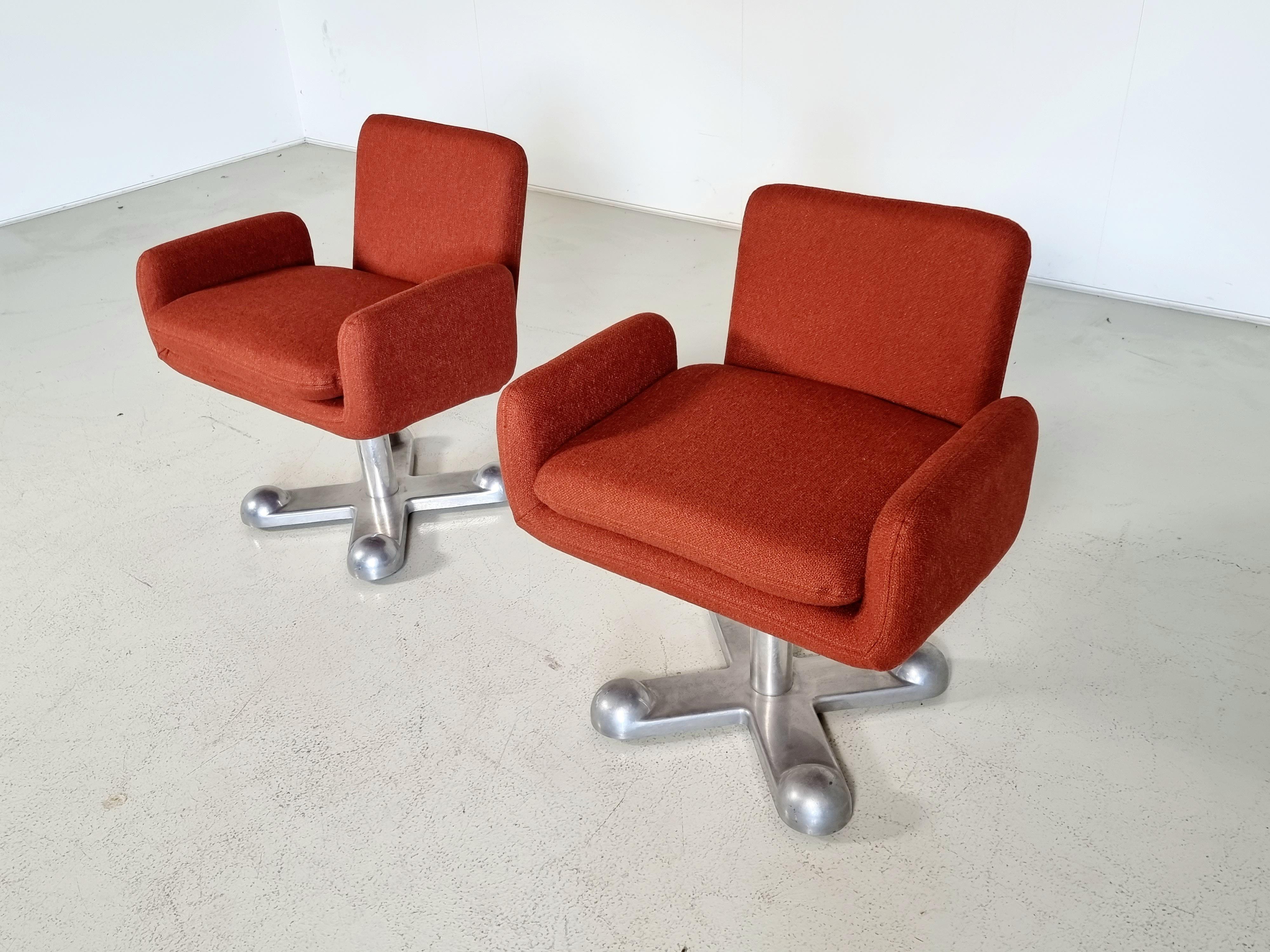Mid-Century Modern Planula Swivel Desk Chairs by Perry King and Santiago Miranda, 1970s