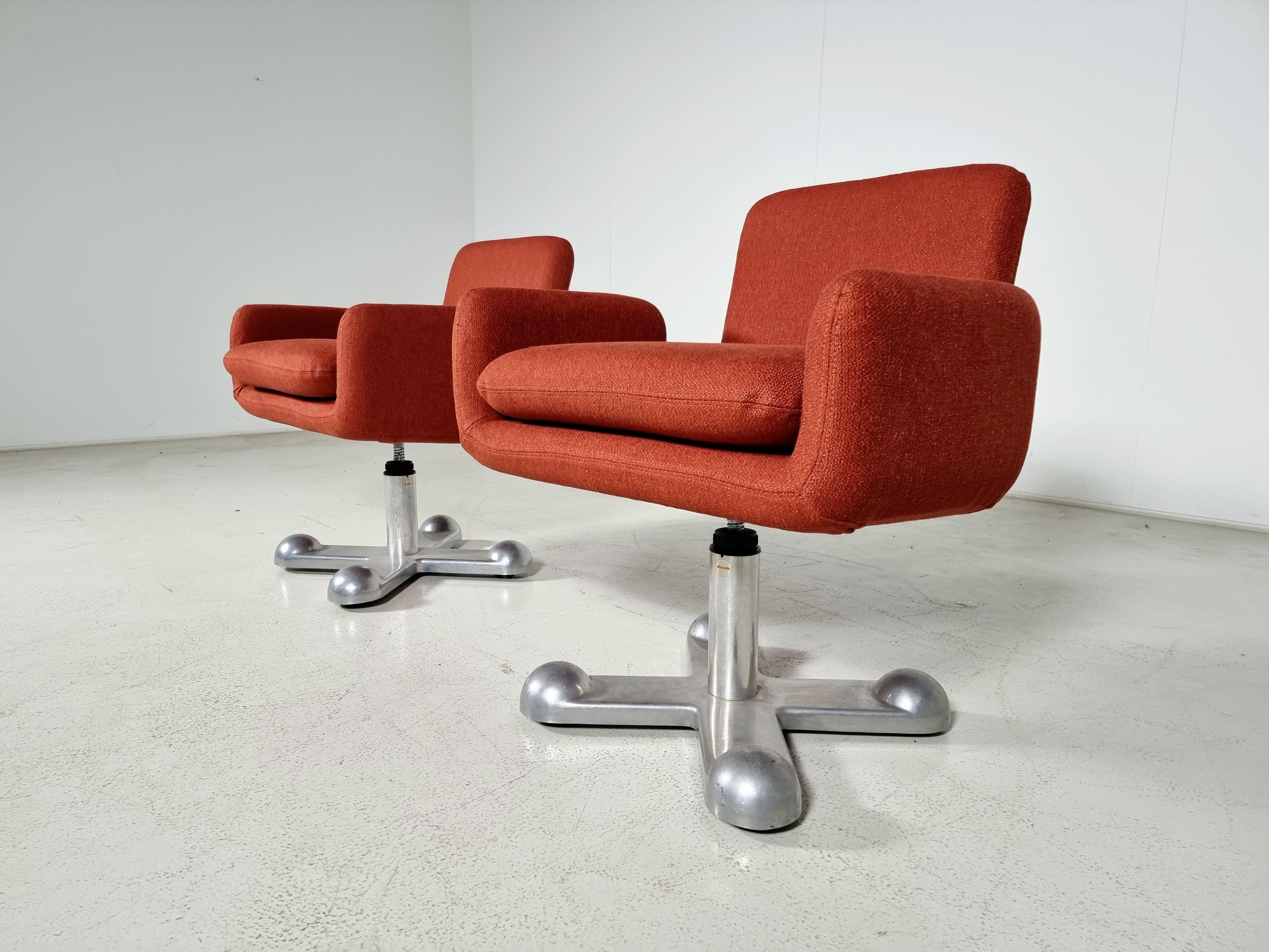 European Planula Swivel Desk Chairs by Perry King and Santiago Miranda, 1970s