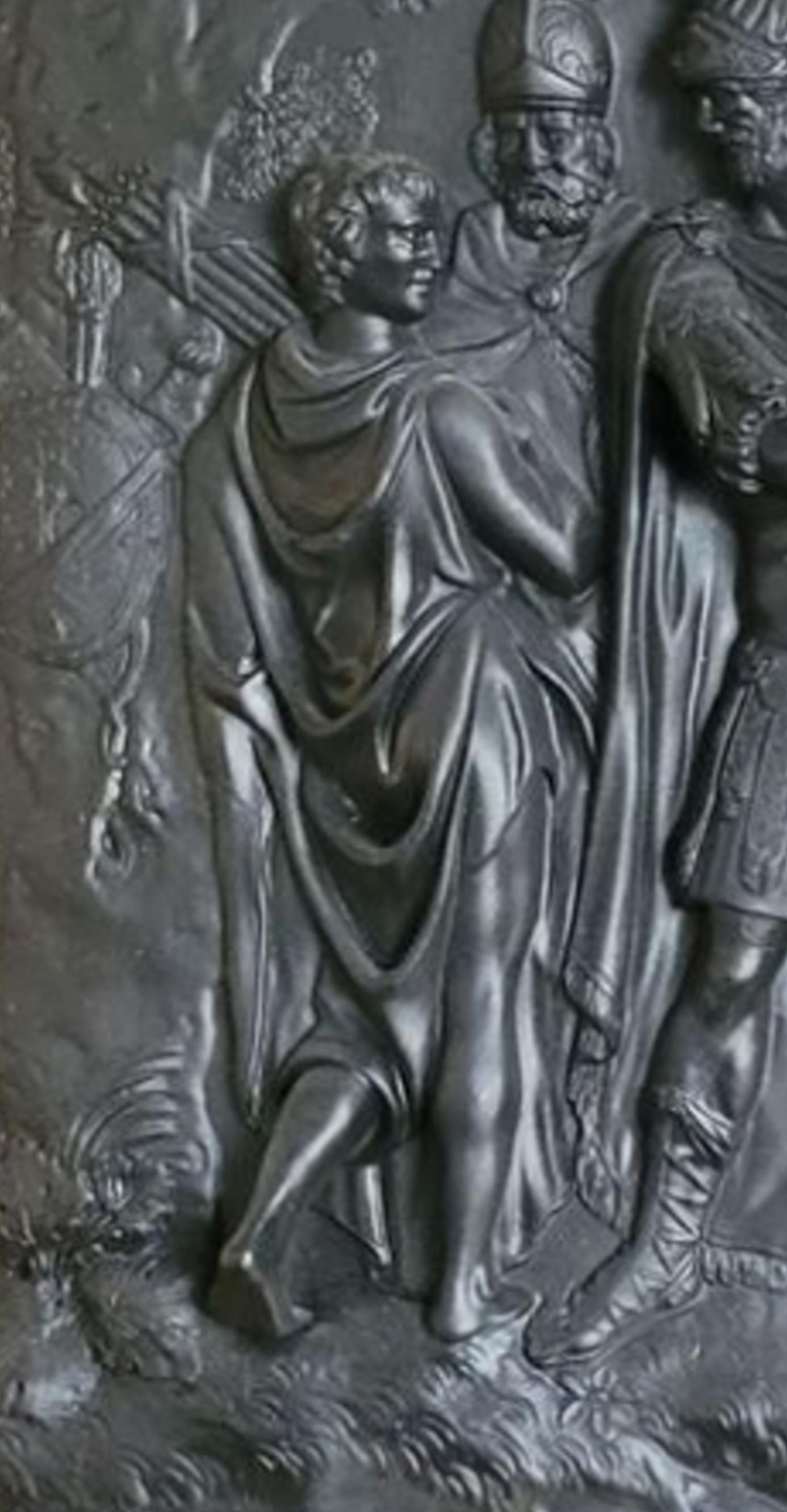 Molded Plaque: Death of Meleager in Black Basalt, Wedgwood C1790