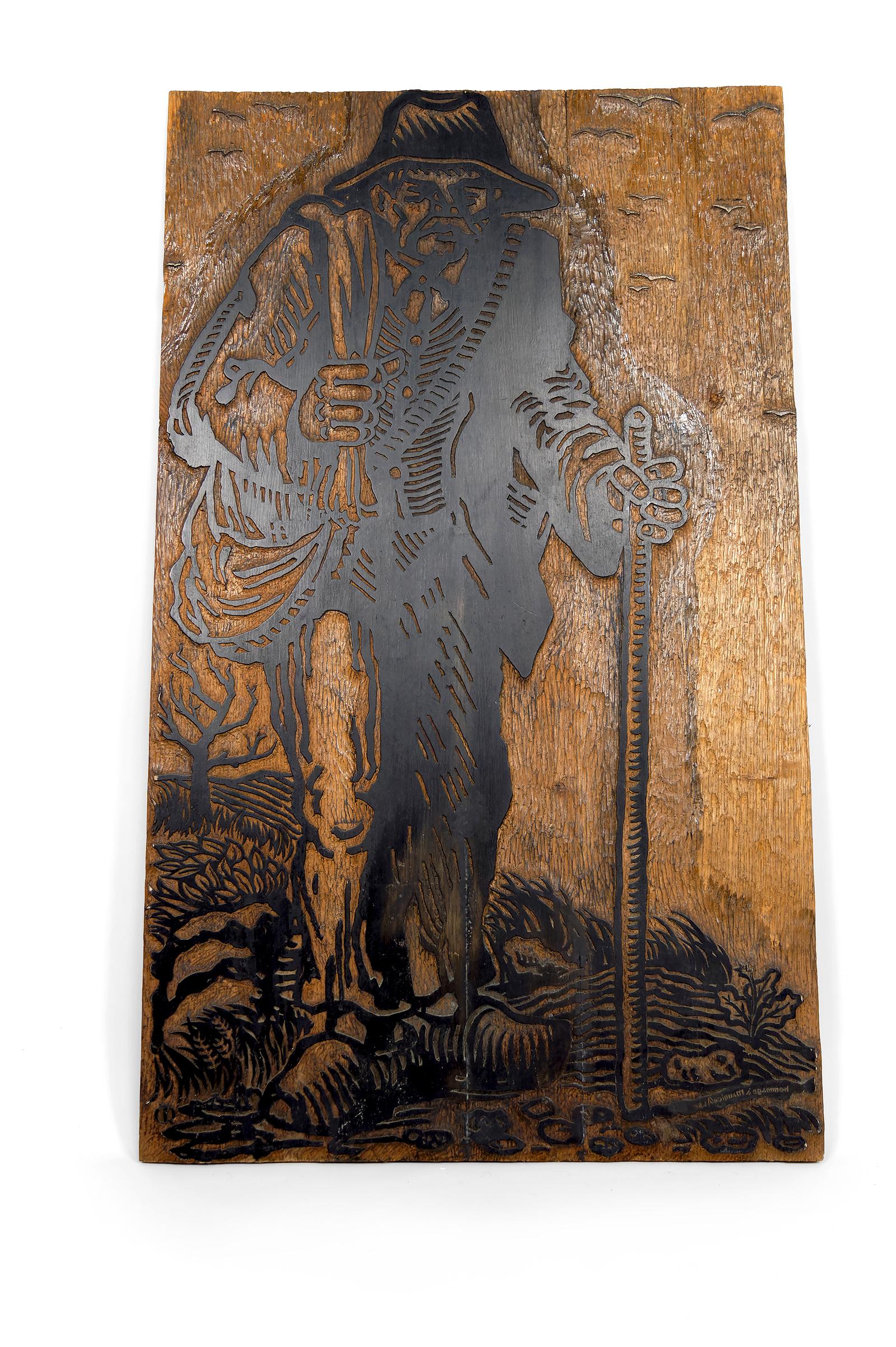 French Plaque / Woodcut Matrix, 
