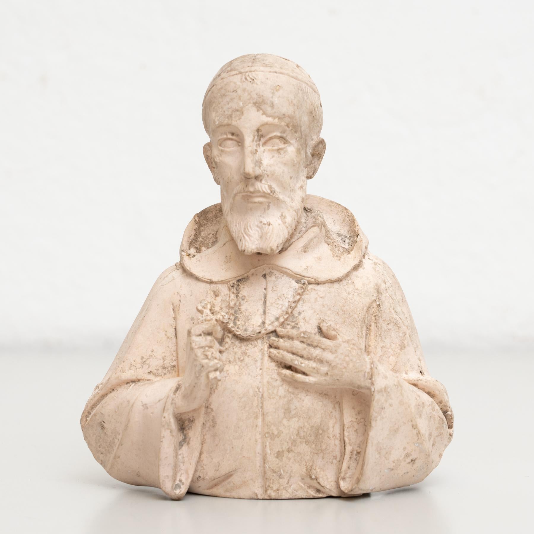 Modern Plaste Traditional Figure of a Saint, circa 1950 For Sale