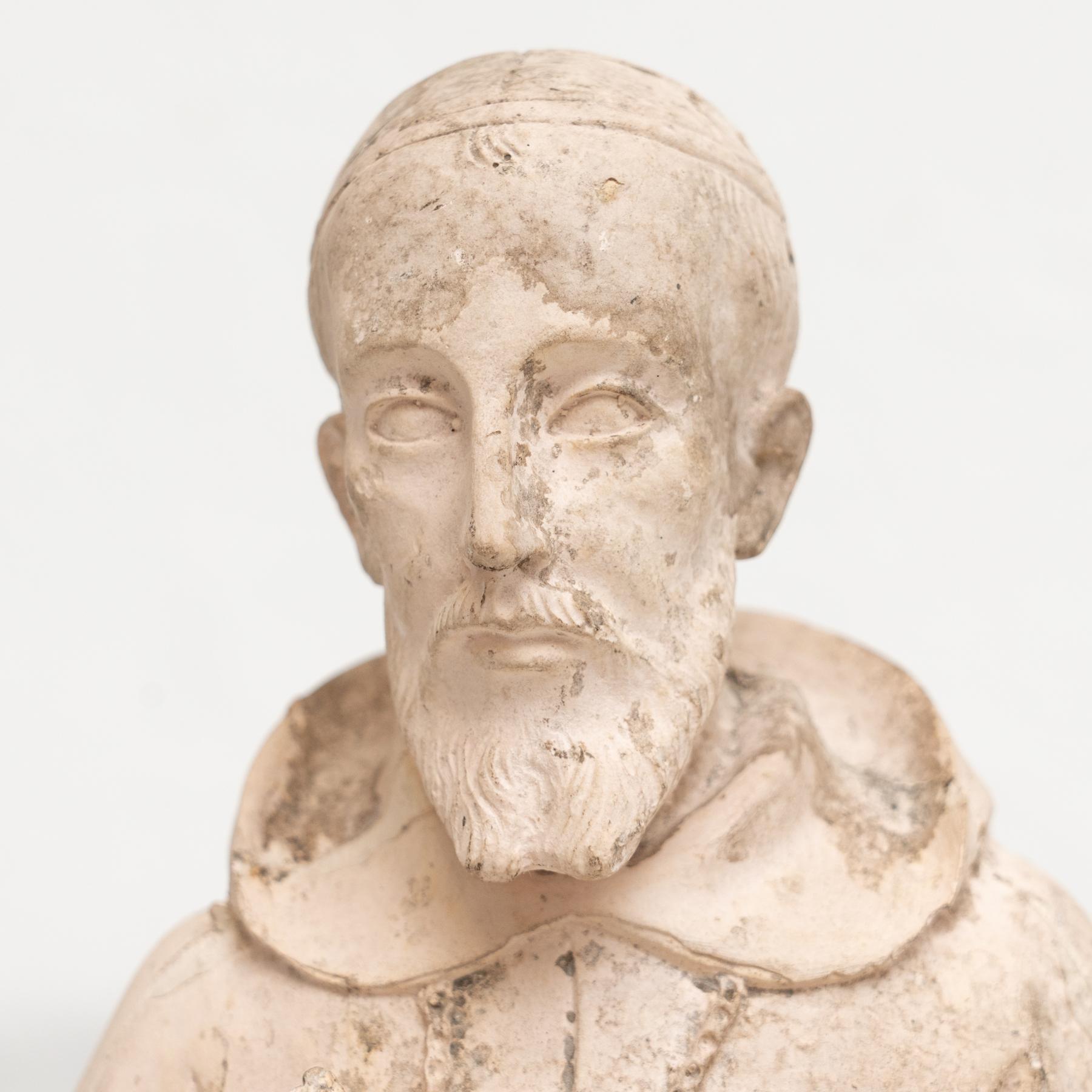 Spanish Plaste Traditional Figure of a Saint, circa 1950 For Sale