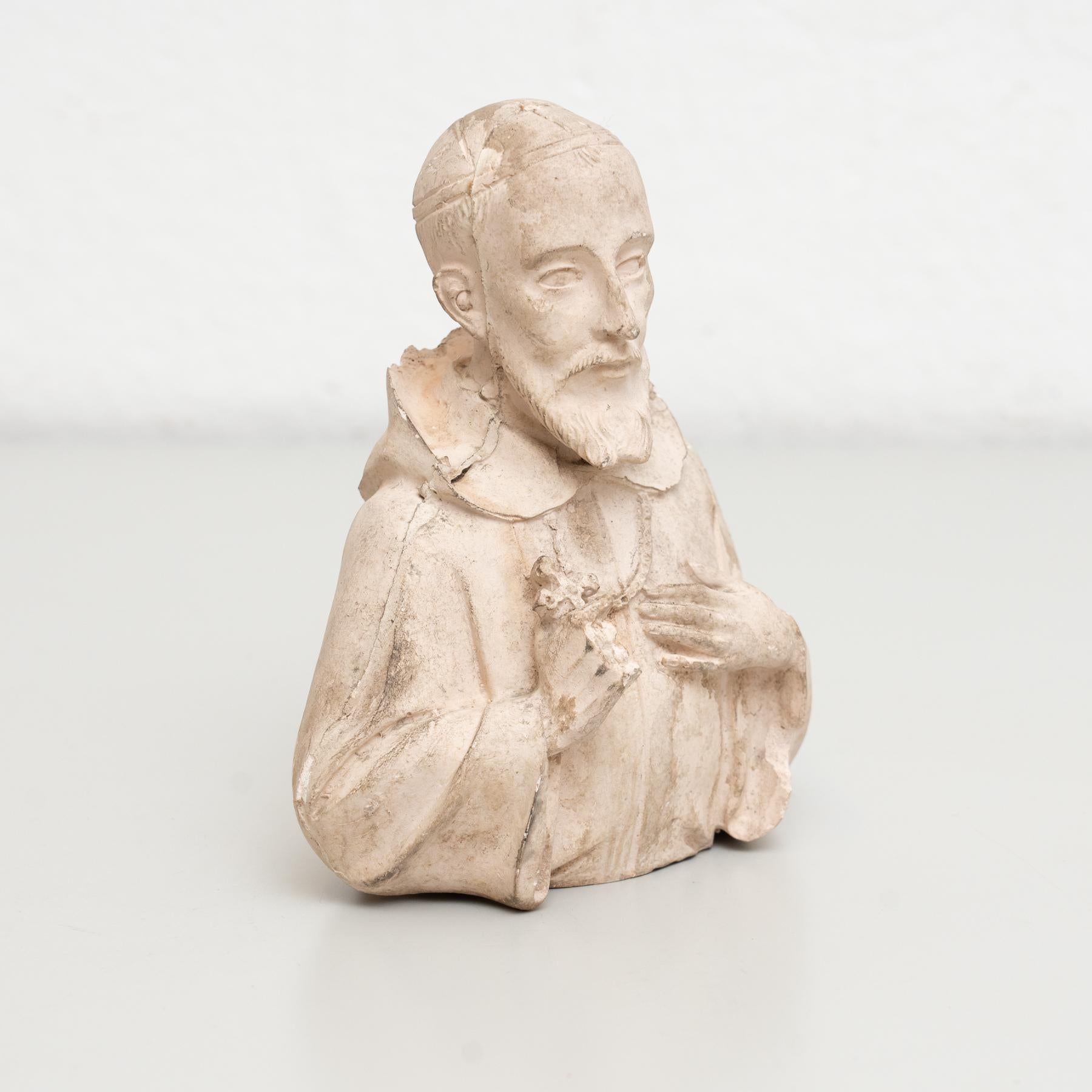 Espagnol Figure traditionnelle de saint en plâtre, vers 1950 en vente
