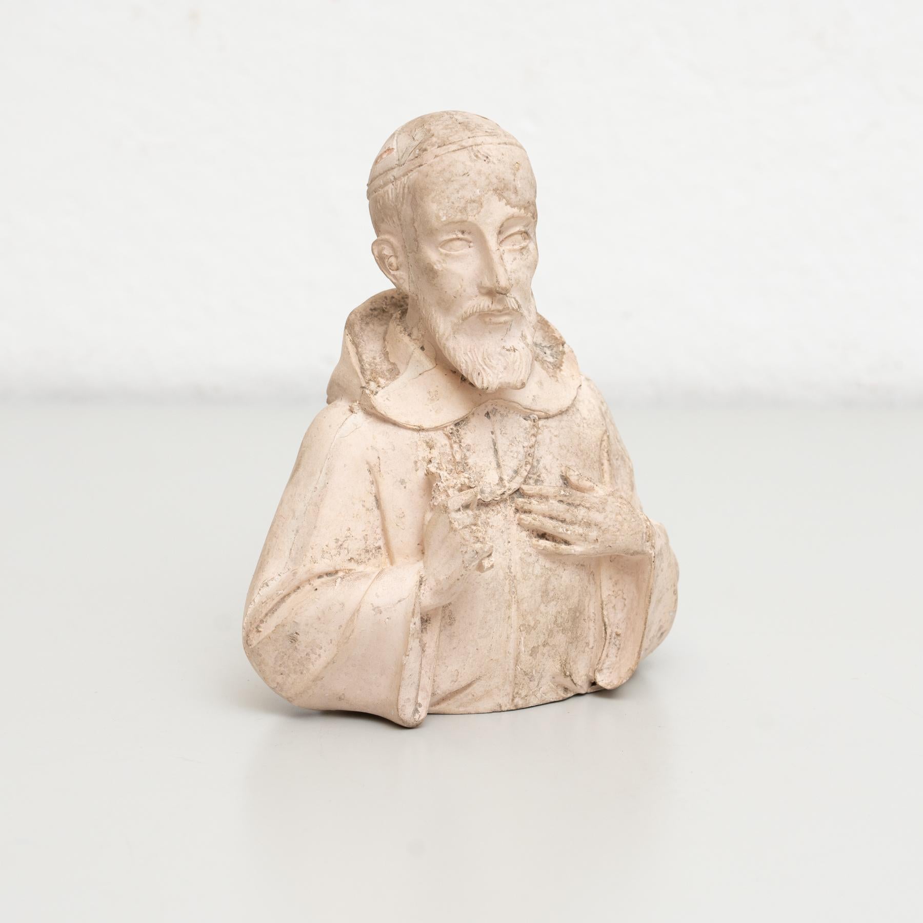 Mid-20th Century Plaste Traditional Figure of a Saint, circa 1950 For Sale