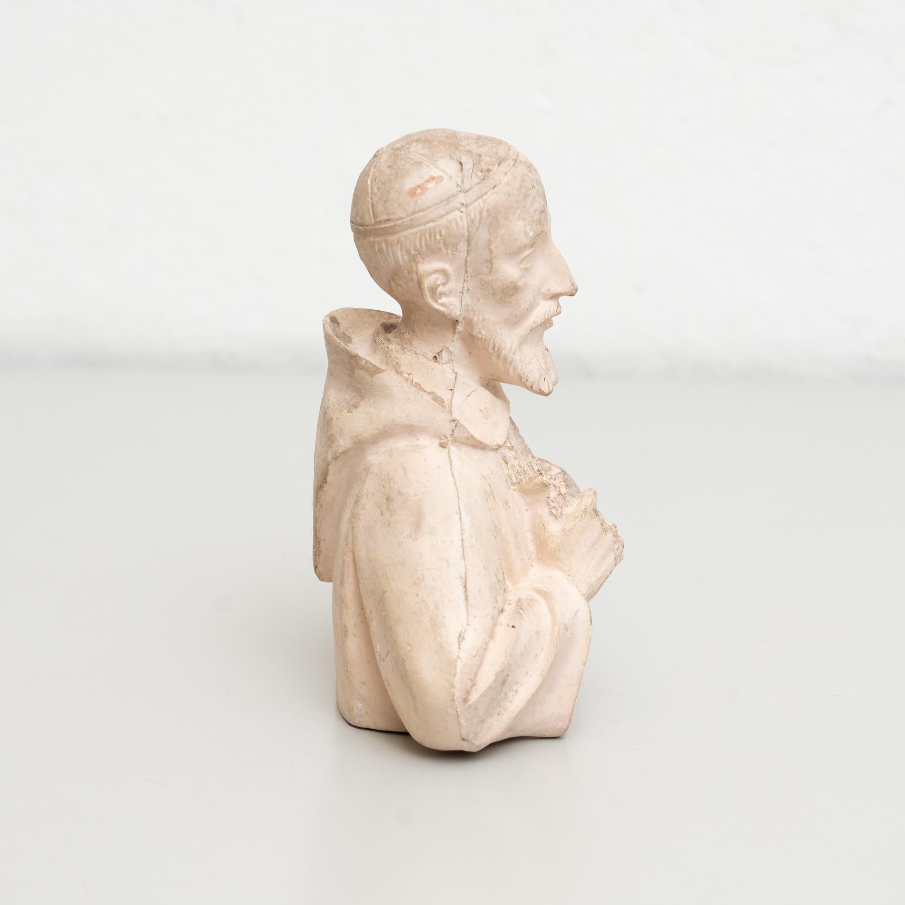 Plaster Plaste Traditional Figure of a Saint, circa 1950 For Sale