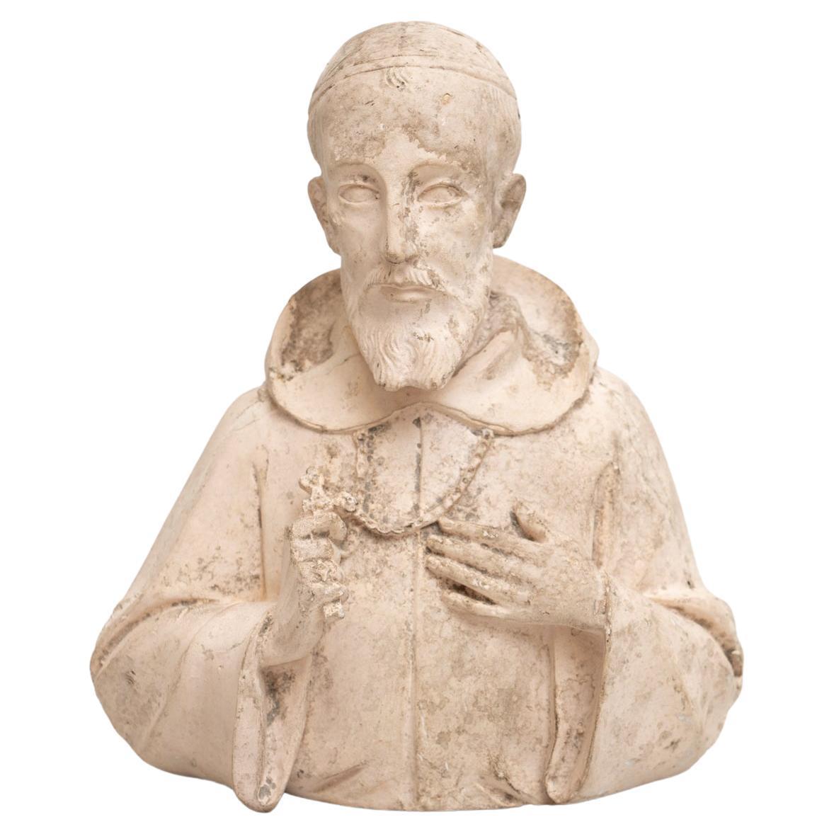 Plaste Traditional Figure of a Saint, circa 1950 For Sale